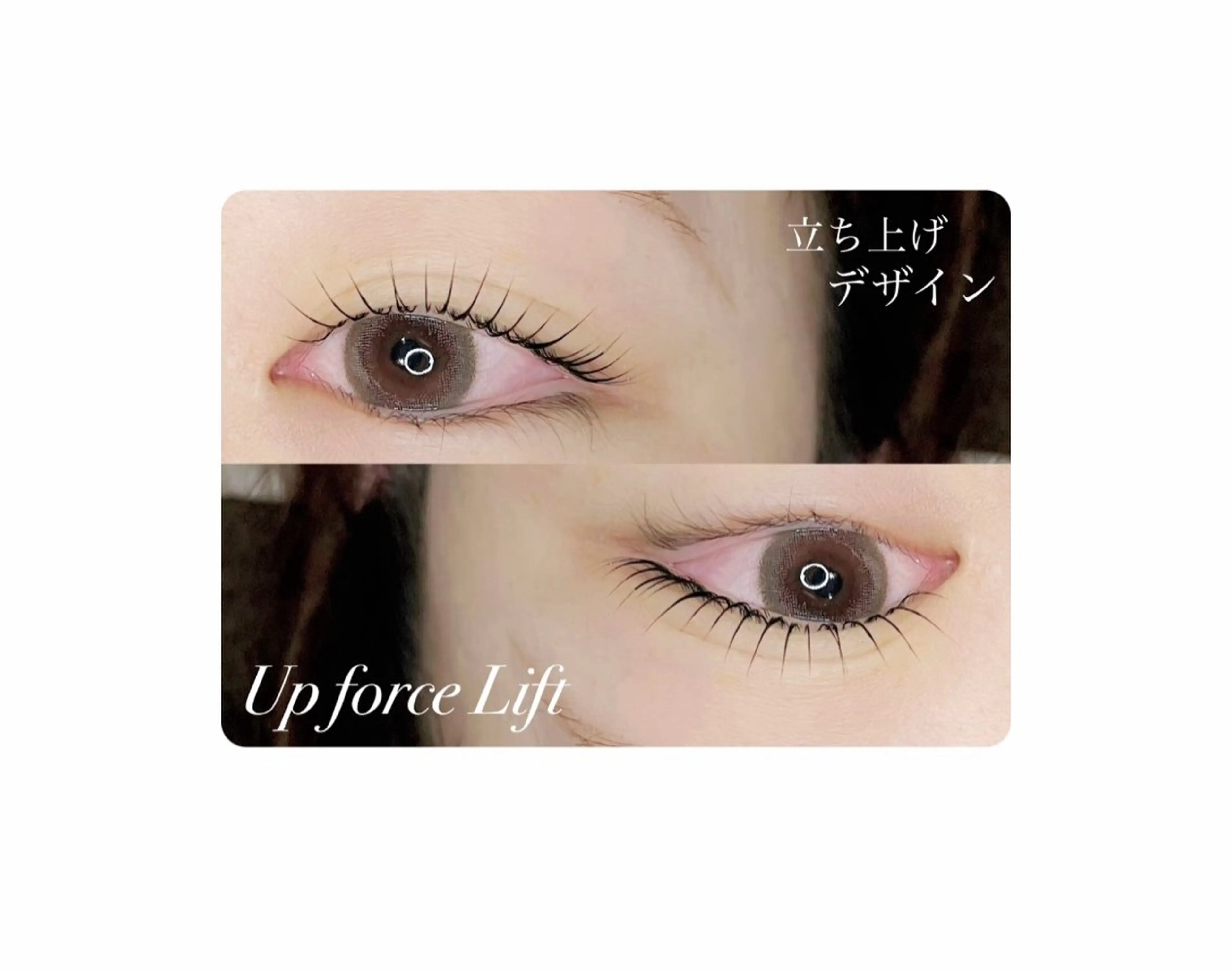 2か月以内の再来【Up force Lift】業界初特許技術ホットアイマスクで癒しの上まつ毛パーマの写真