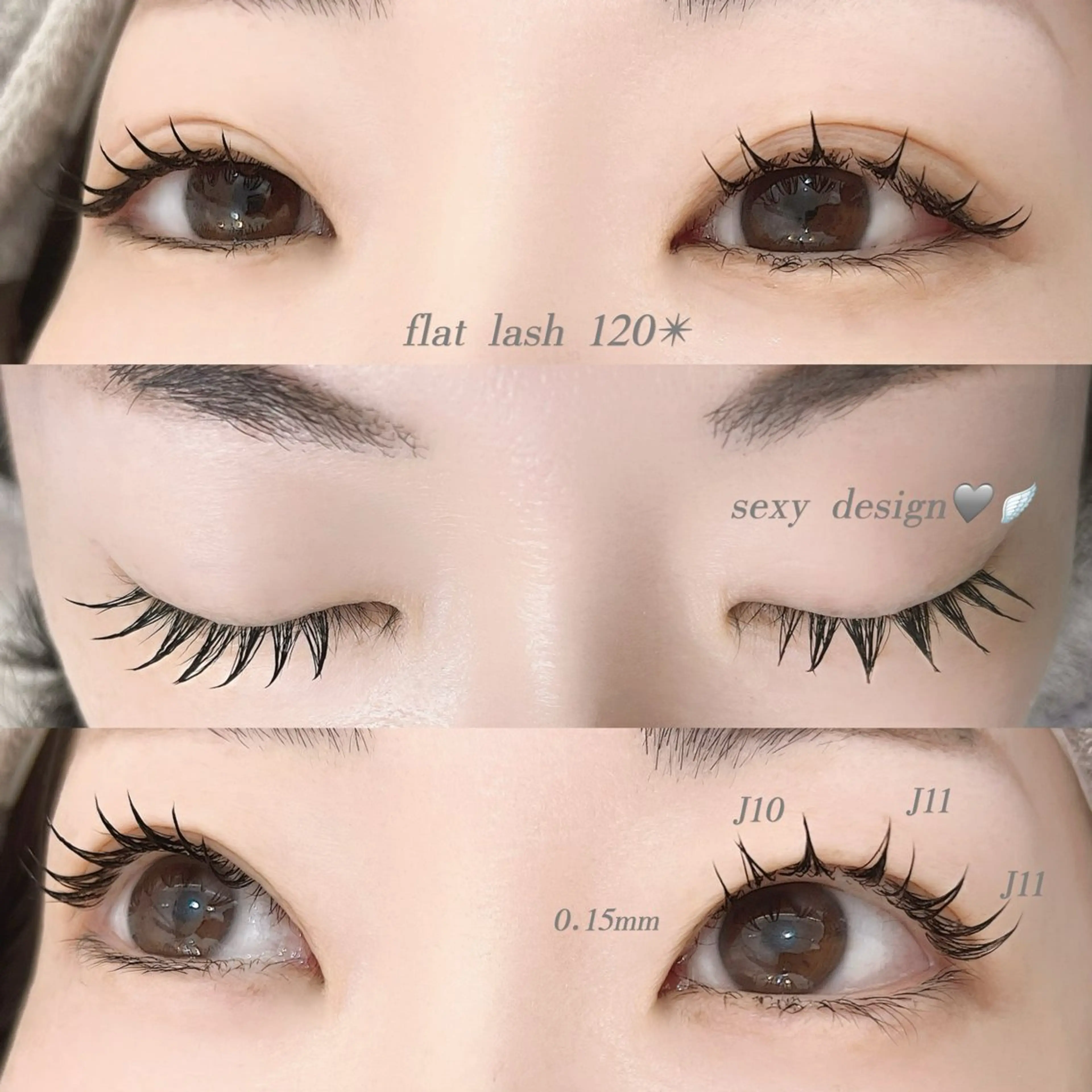 マツエク・マツパ フラットラッシュ Jカール Rinata所属・kaede 🐹のマツエク・マツパデザイン