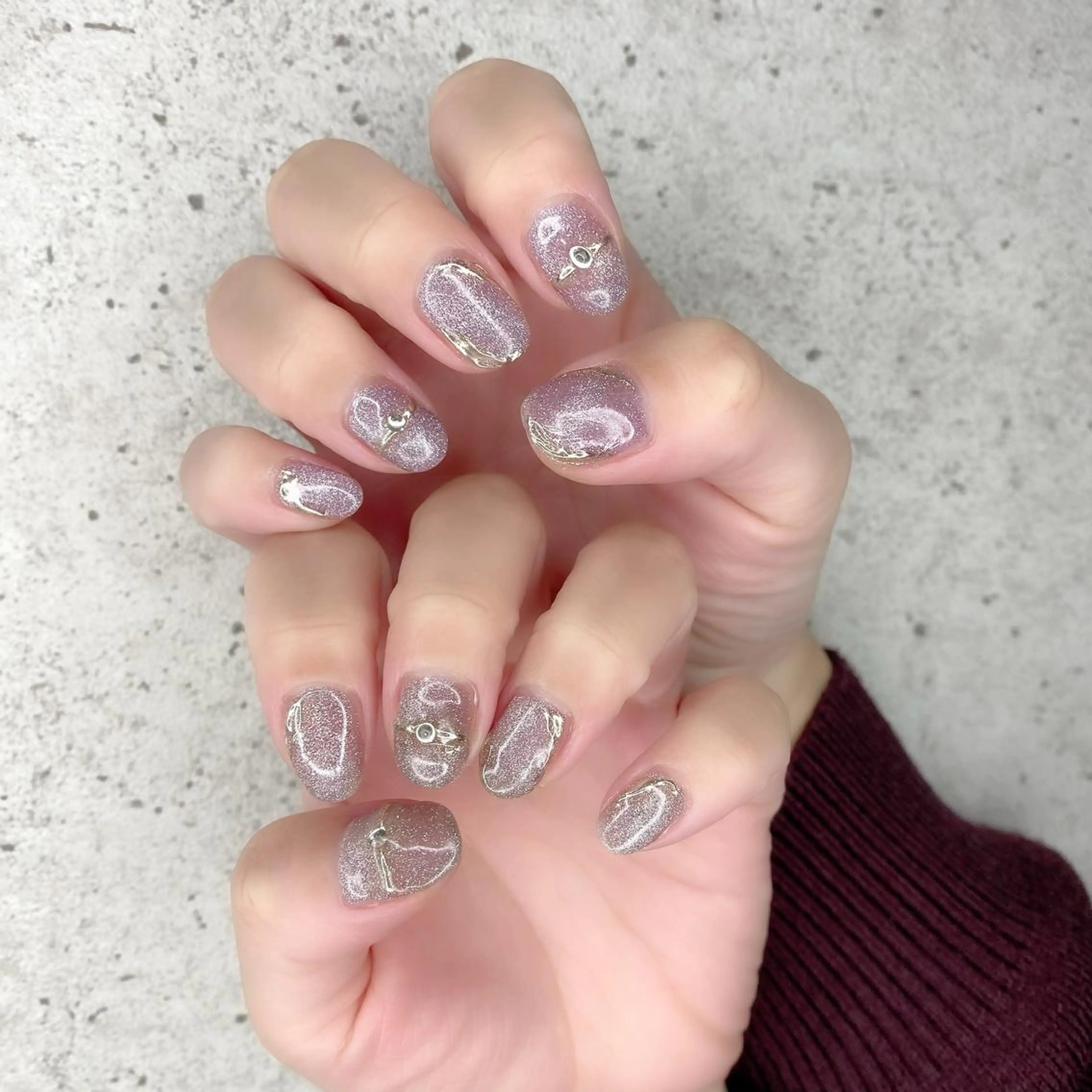 ショート カラー パーマ ヘアアレンジ メンズ キッズ ネイル マツエク・マツパ アイブロウ 成人式 成人式 ショートヘア 成人式 フラッシュネイル ハンドネイル Salon Ｋのネイルデザイン