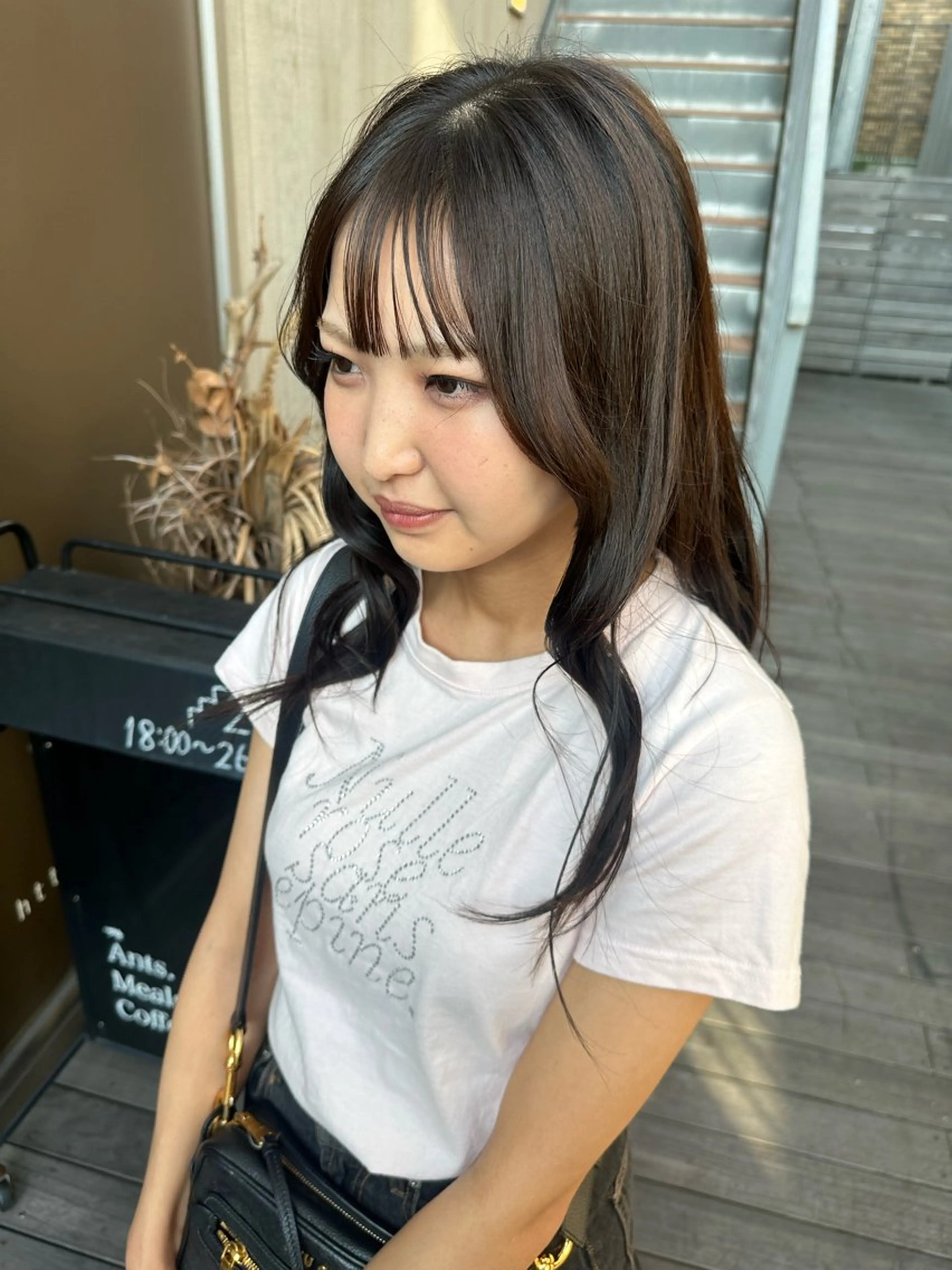 セミロング カラー カット ヘアカラー 艶カラー/縮毛矯正/ ブリーチカラー/みなのヘアスタイル