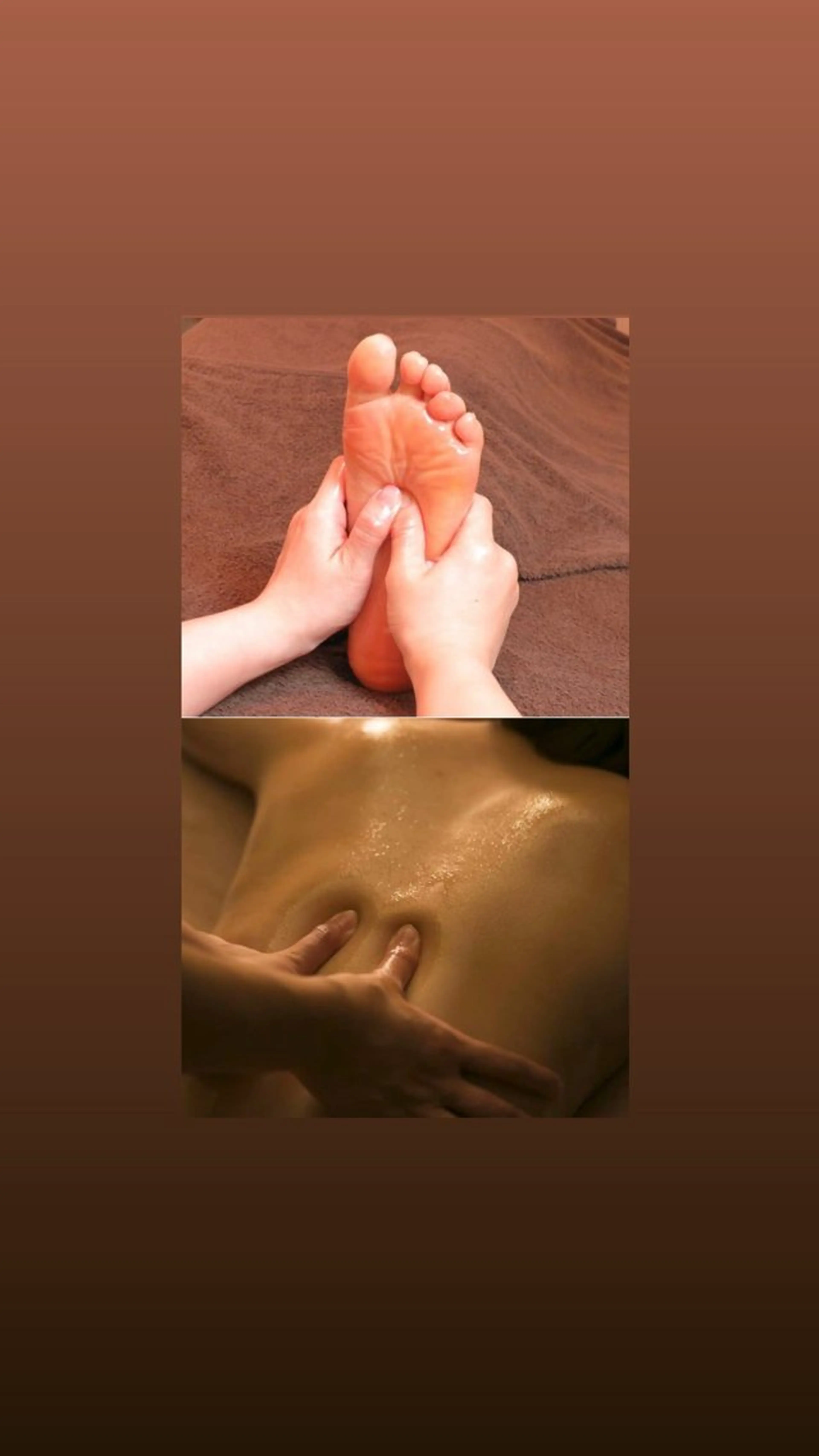 アロマリンパマッサージ40分+足つぼ20分  3300円の写真