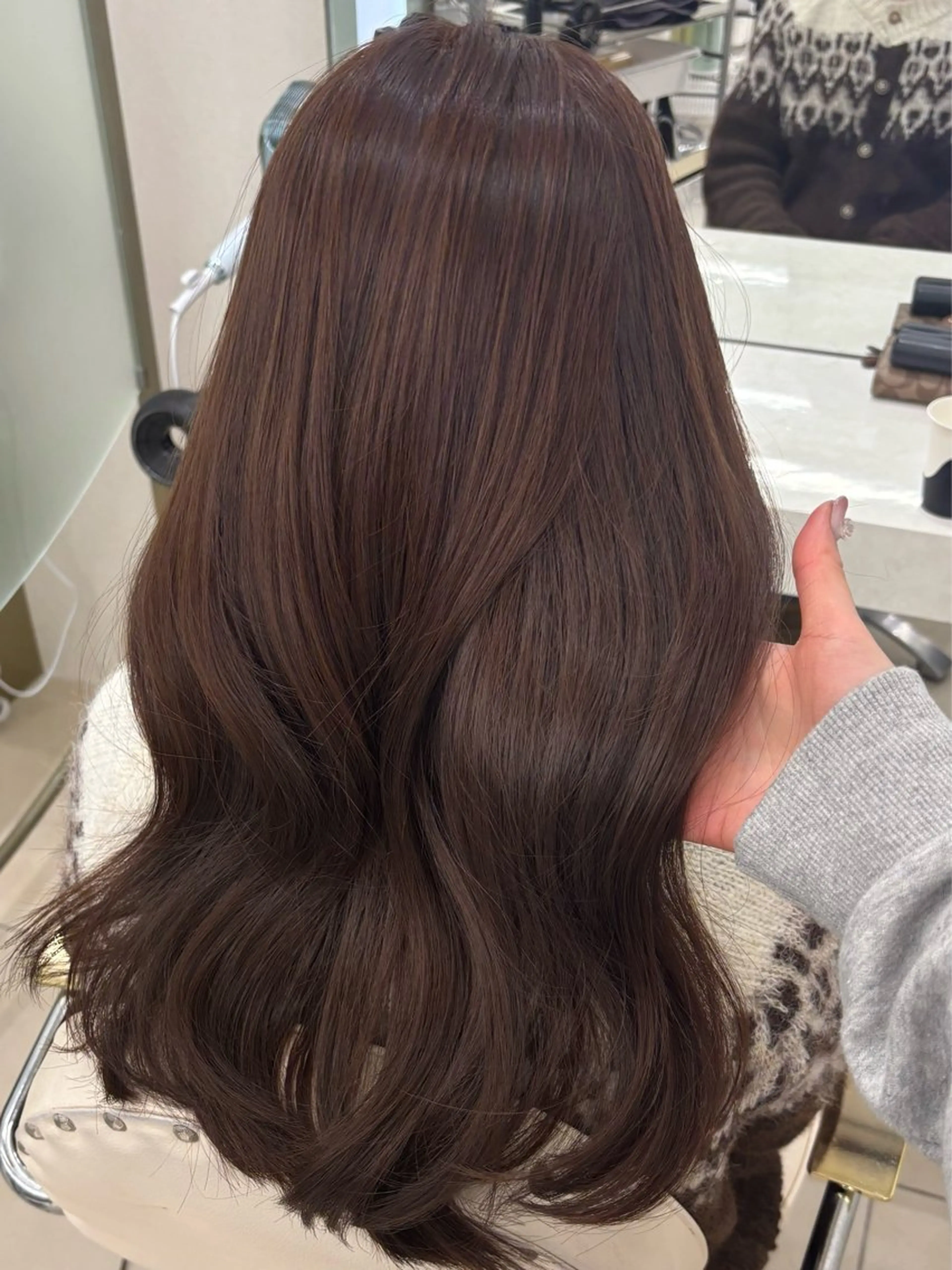 ロング ヘアカラー トリートメント さつき/モテガーリー /透明感カラーのヘアスタイル