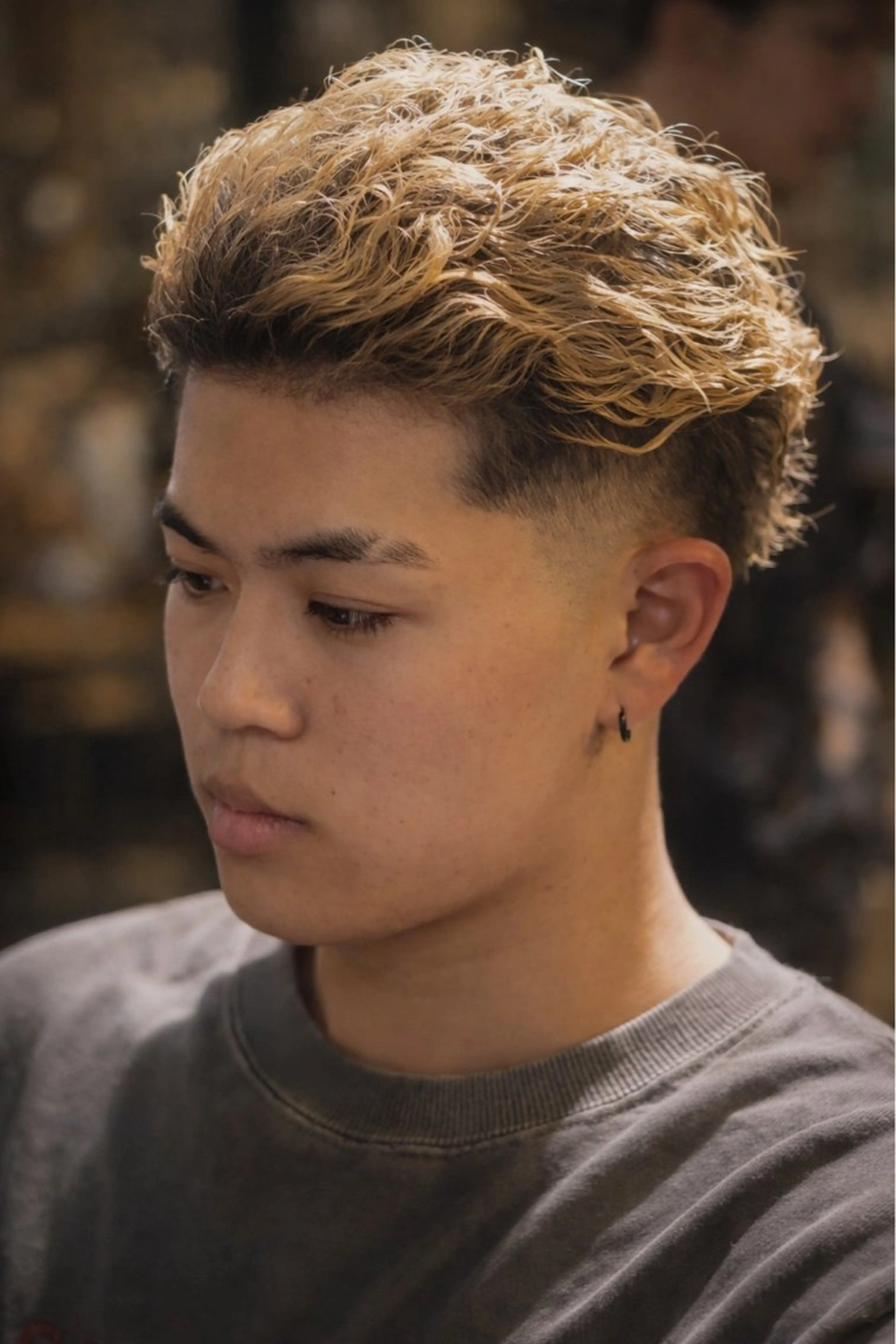 ショート パーマ メンズ メンズブリーチ メンズパーマ パーマ 齋木 陽輝のヘアスタイル