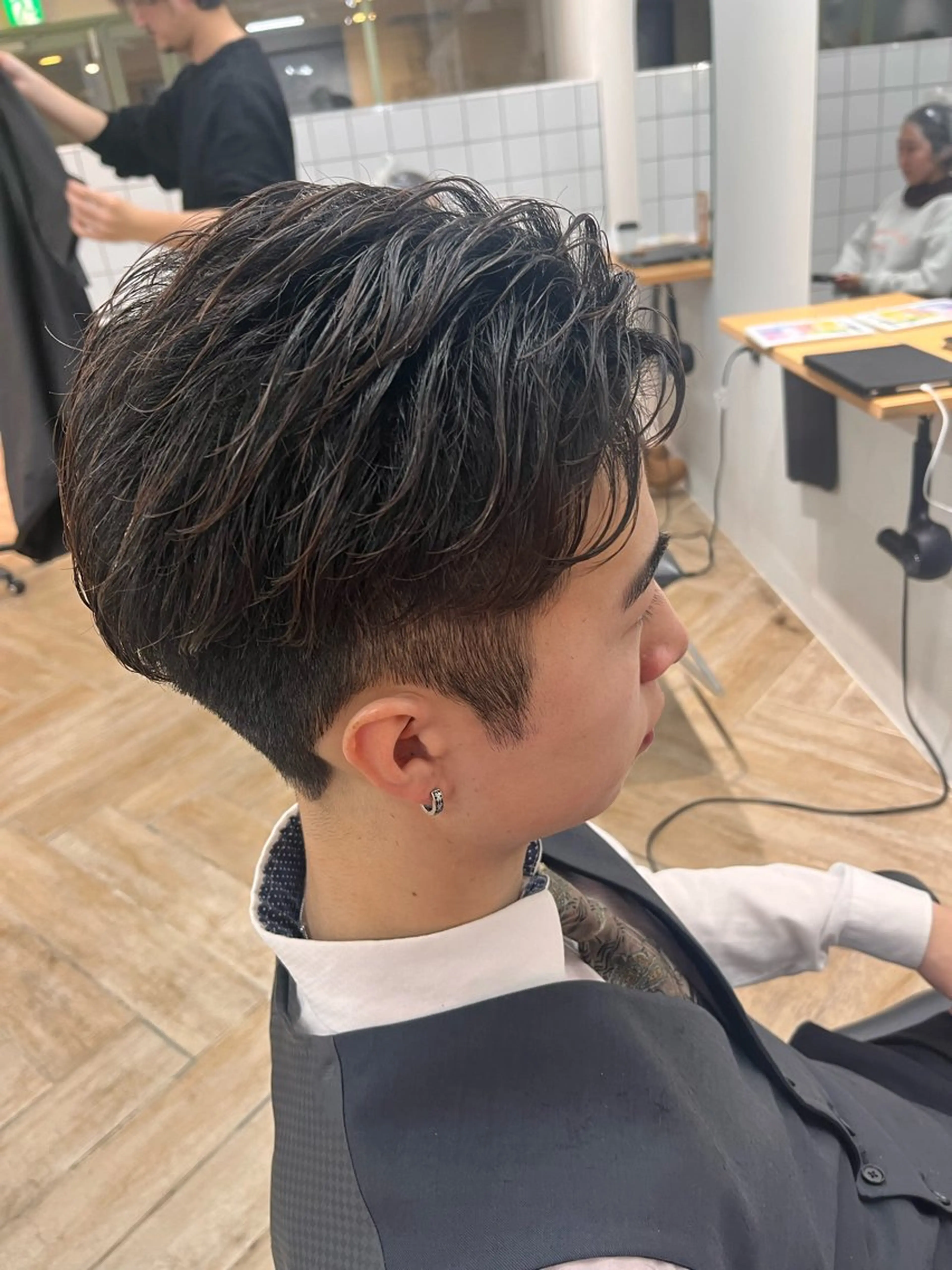 ショート メンズ くせ毛 パーマ/縮毛矯正 /韓国風/佐藤里咲のヘアスタイル