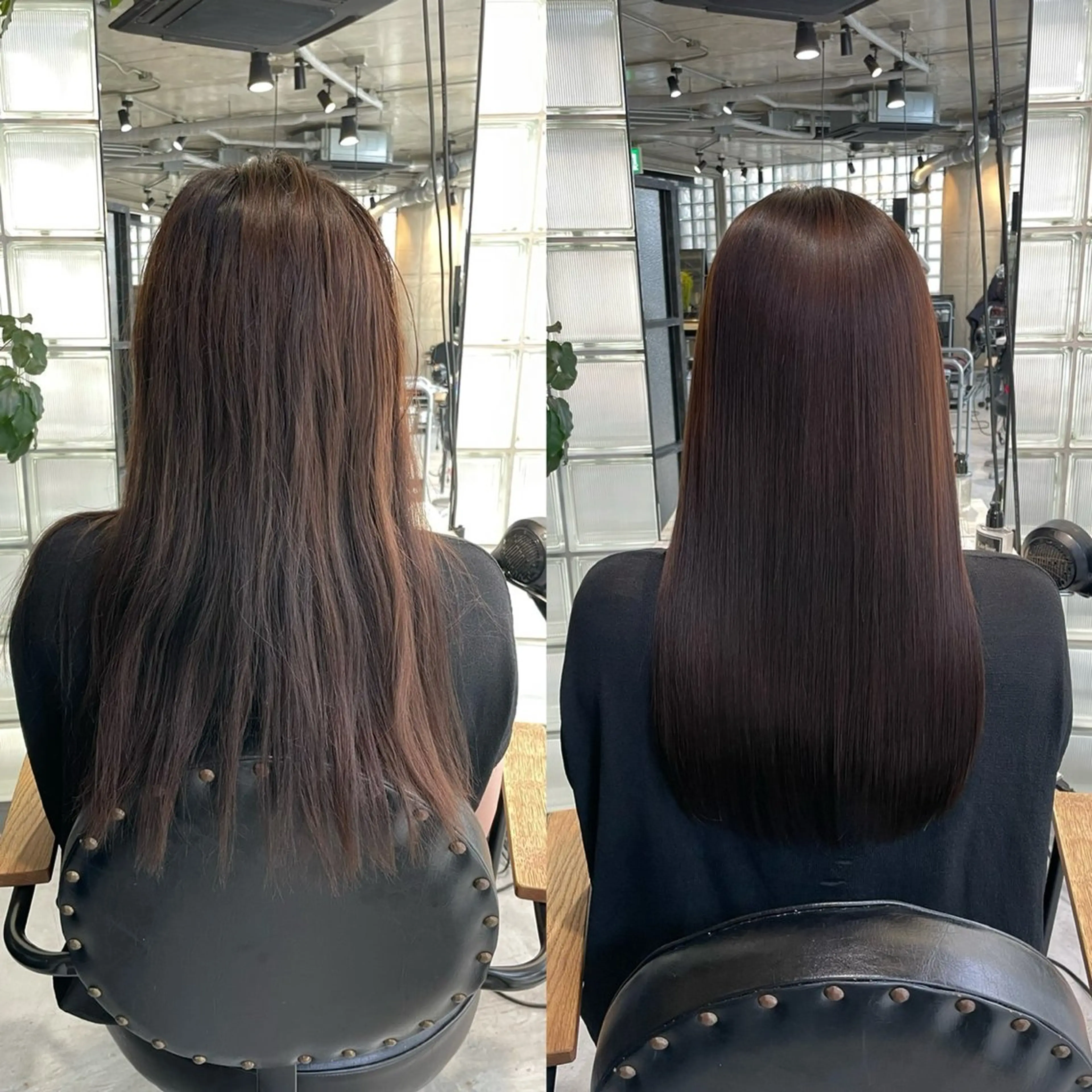 ロング カット 縮毛矯正 毛流れが作れる 縮毛矯正/渡部純生のヘアスタイル