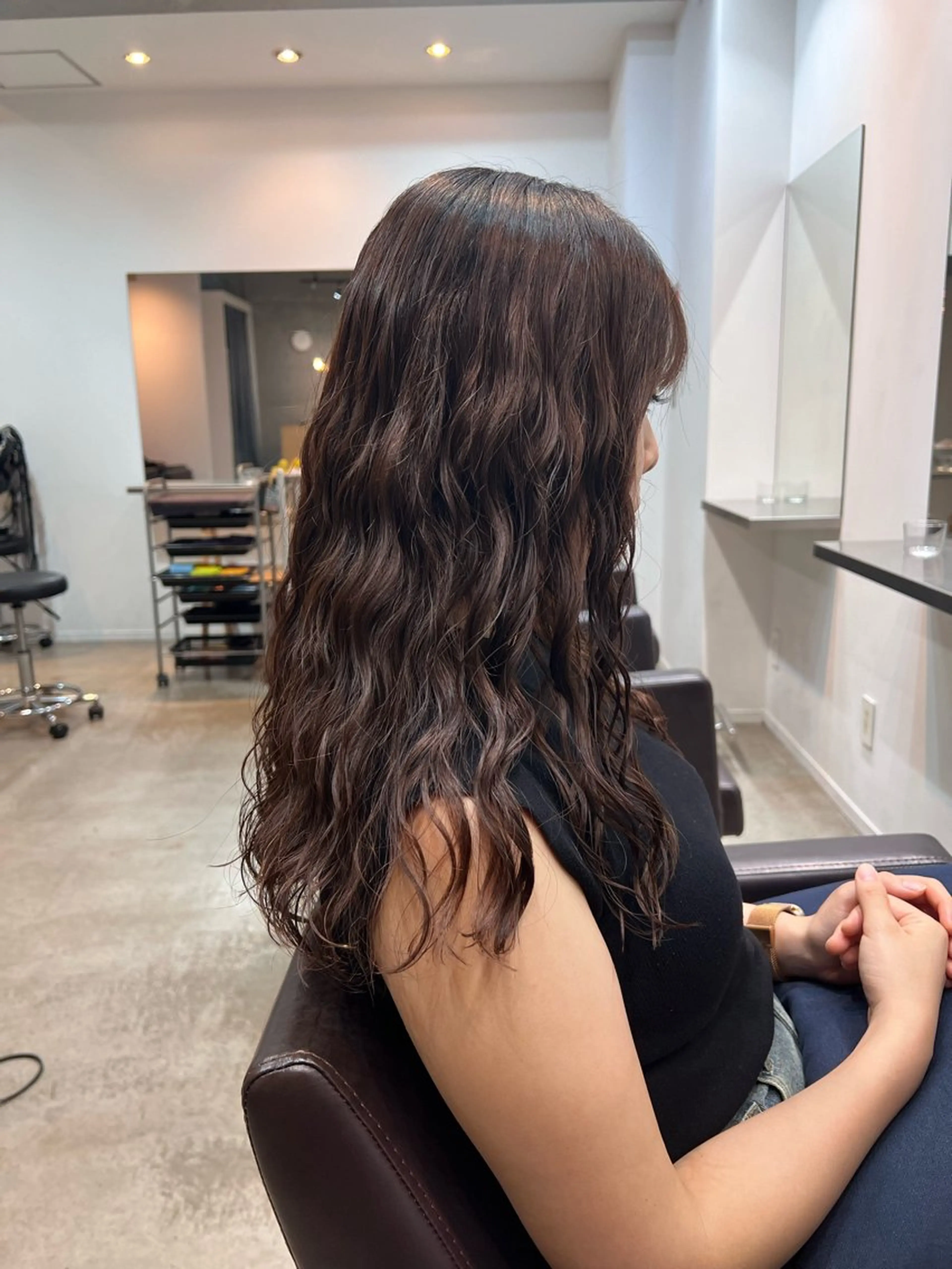 ロング カット パーマ トリートメント デジタルパーマ/ ウェーブパーマ/神野のヘアスタイル