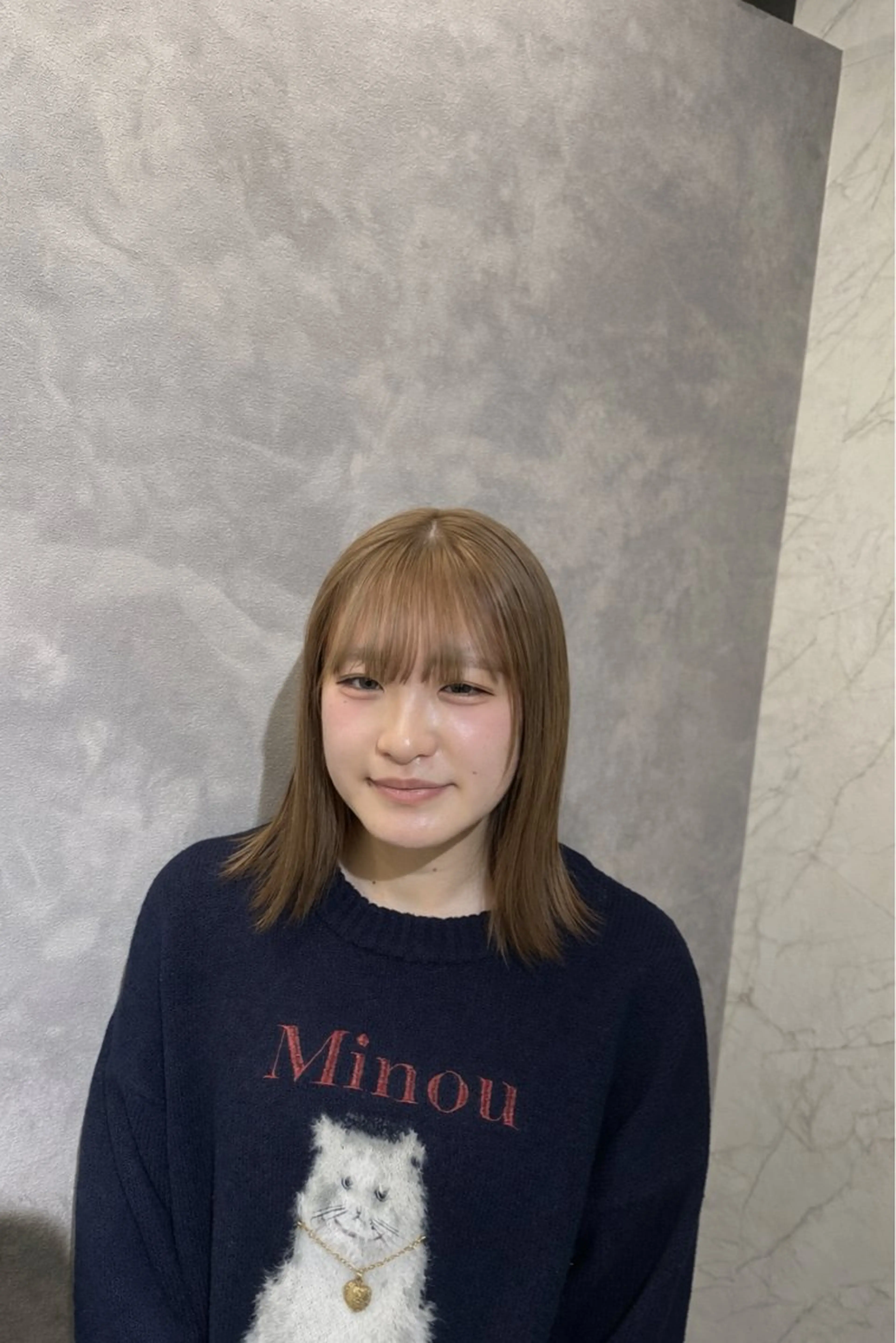 ミディアム ヘアカラー 中川 舞のヘアスタイル