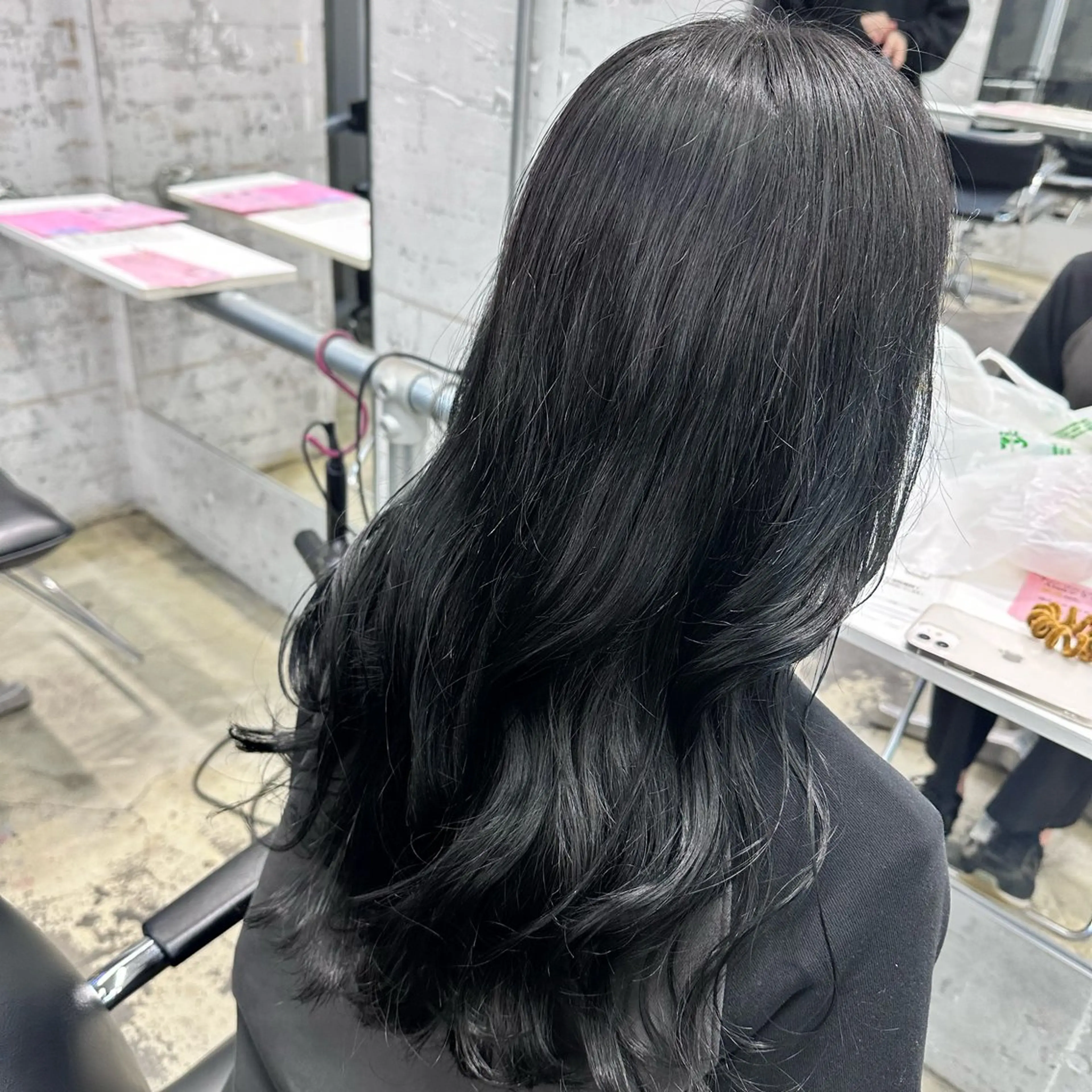 ロング カラー 黒髪 🥀モテ暖色× エクステ🥀あかりのヘアスタイル