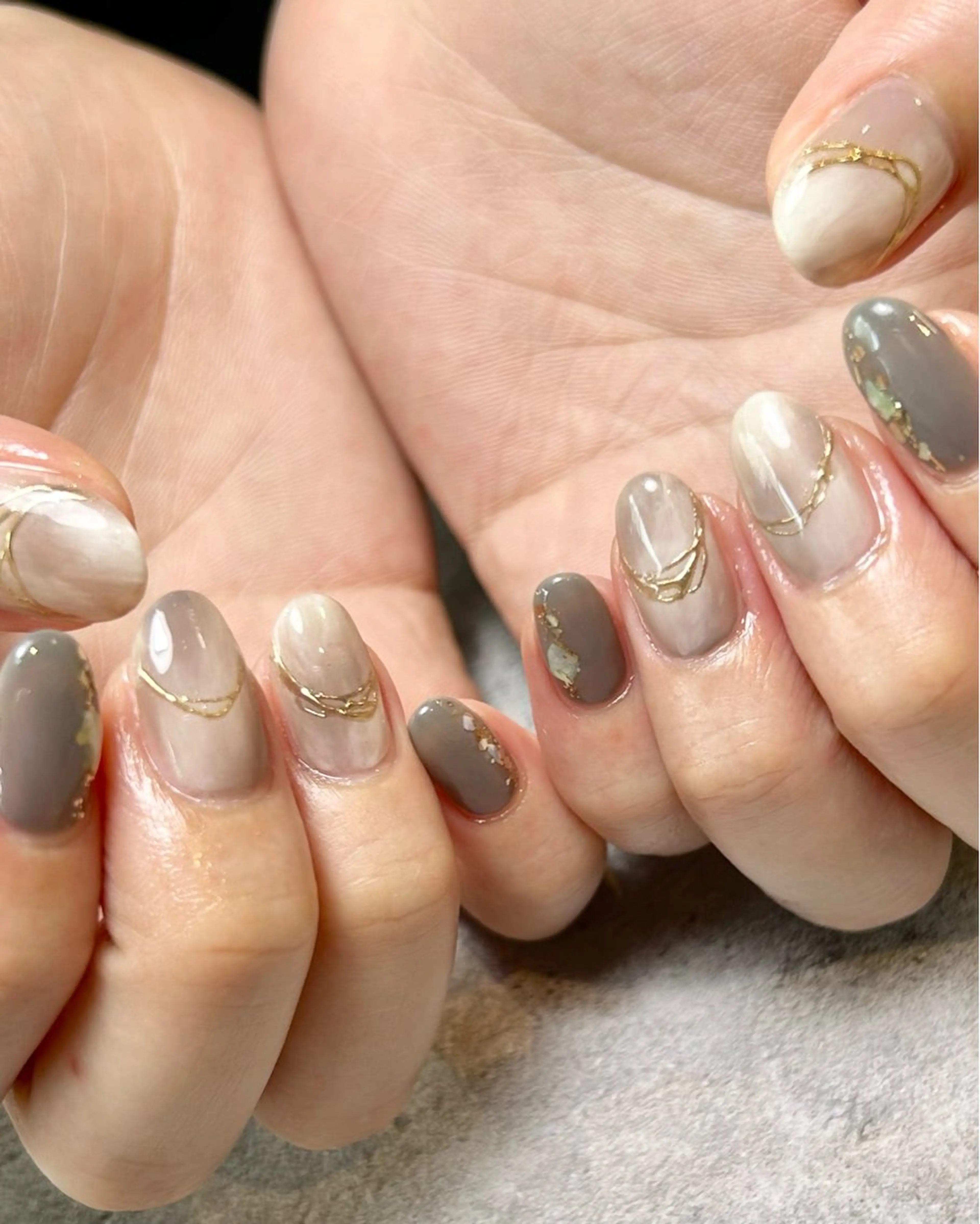 ネイル 持ち込み ニュアンスネイル ハンドネイル Reflection marikoのネイルデザイン