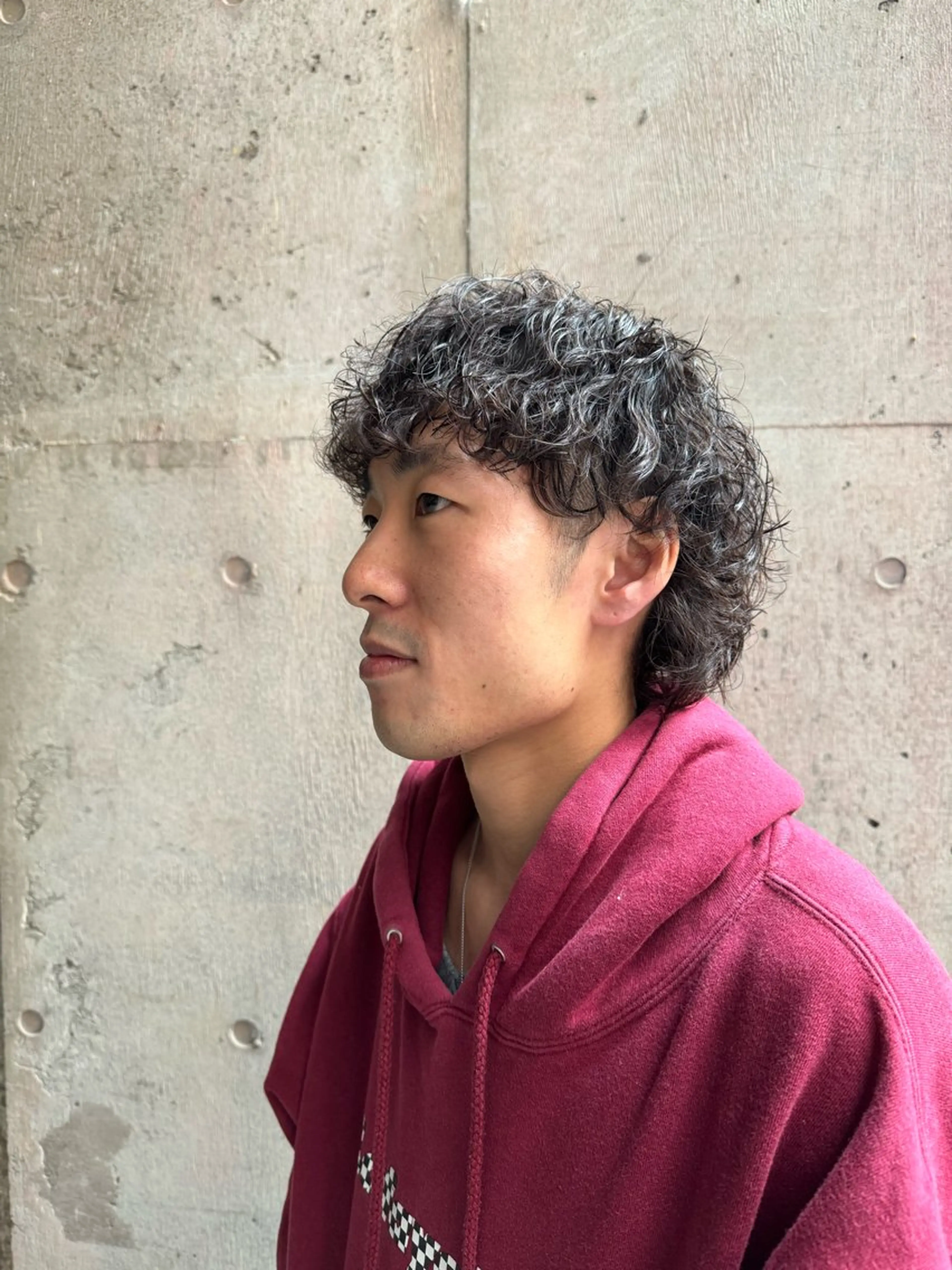 ショート パーマ メンズ メンズパーマ メンズウルフカット ウルフカット スキンフェード/パー マ/須田陸斗のヘアスタイル