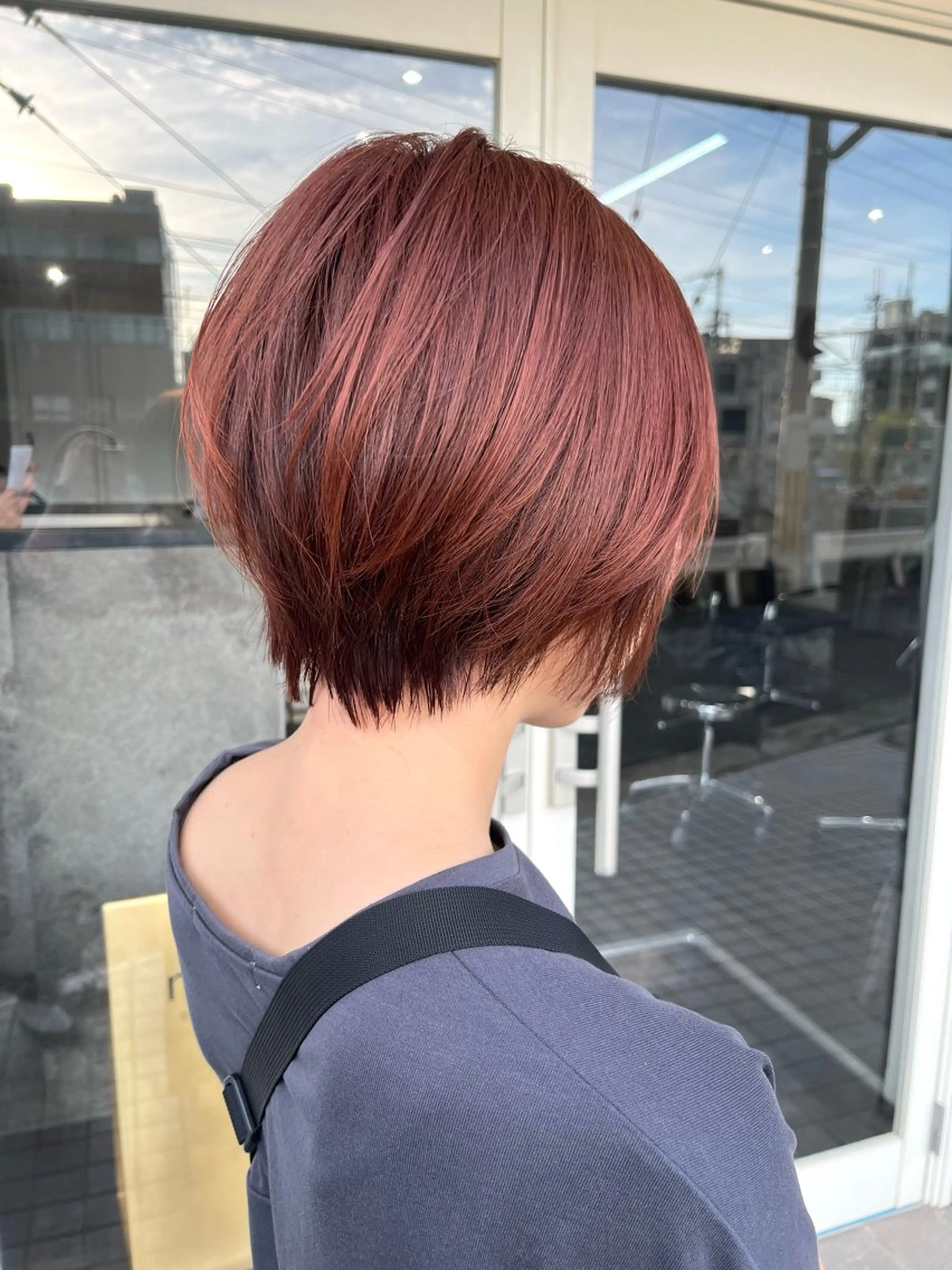 ショート カラー ショートボブ ボブ ショートヘア FERIA あべの yumeho🍭のヘアスタイル