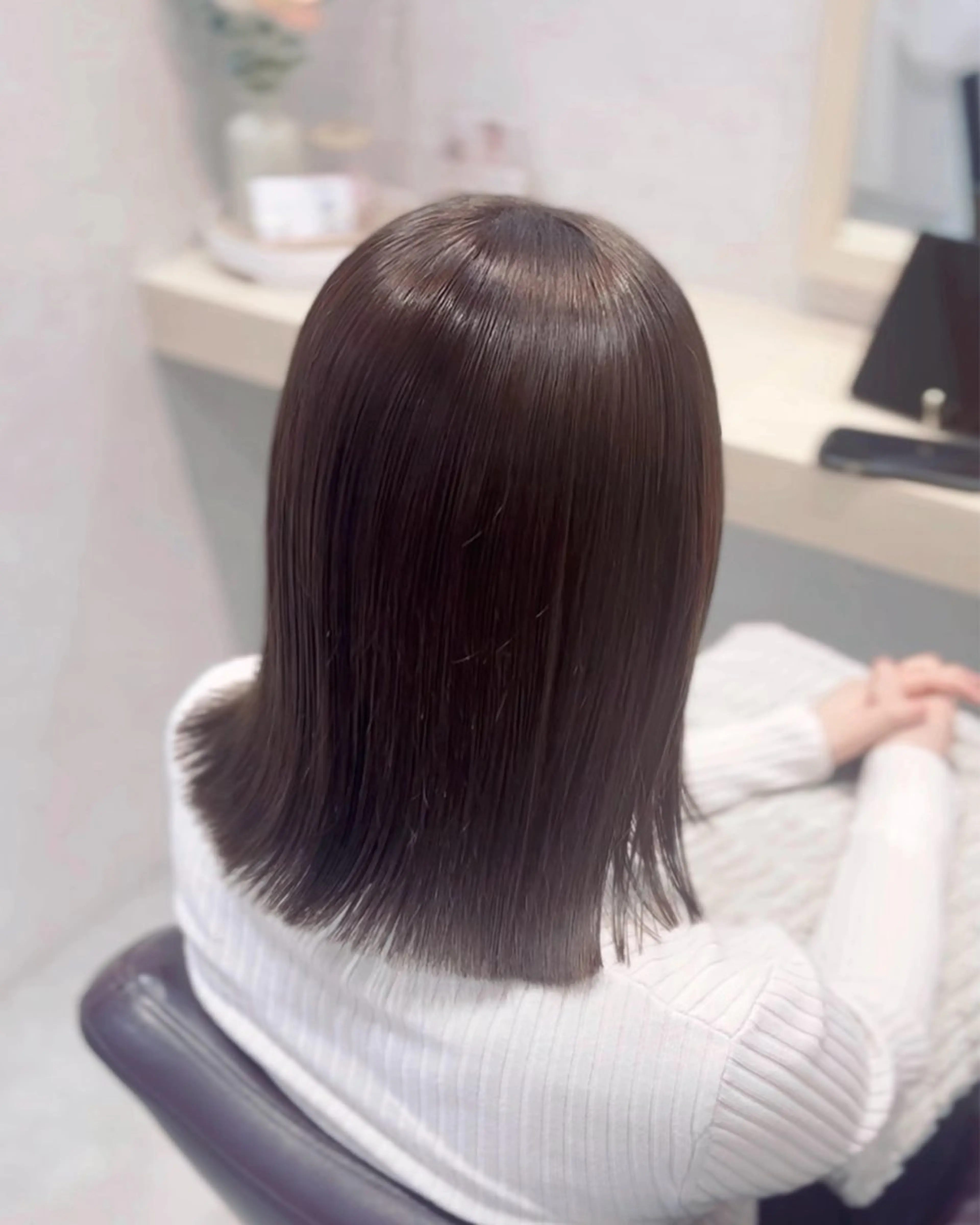 ミディアム カラー suzuka/透明感 カラー 美髪縮毛矯正のヘアスタイル