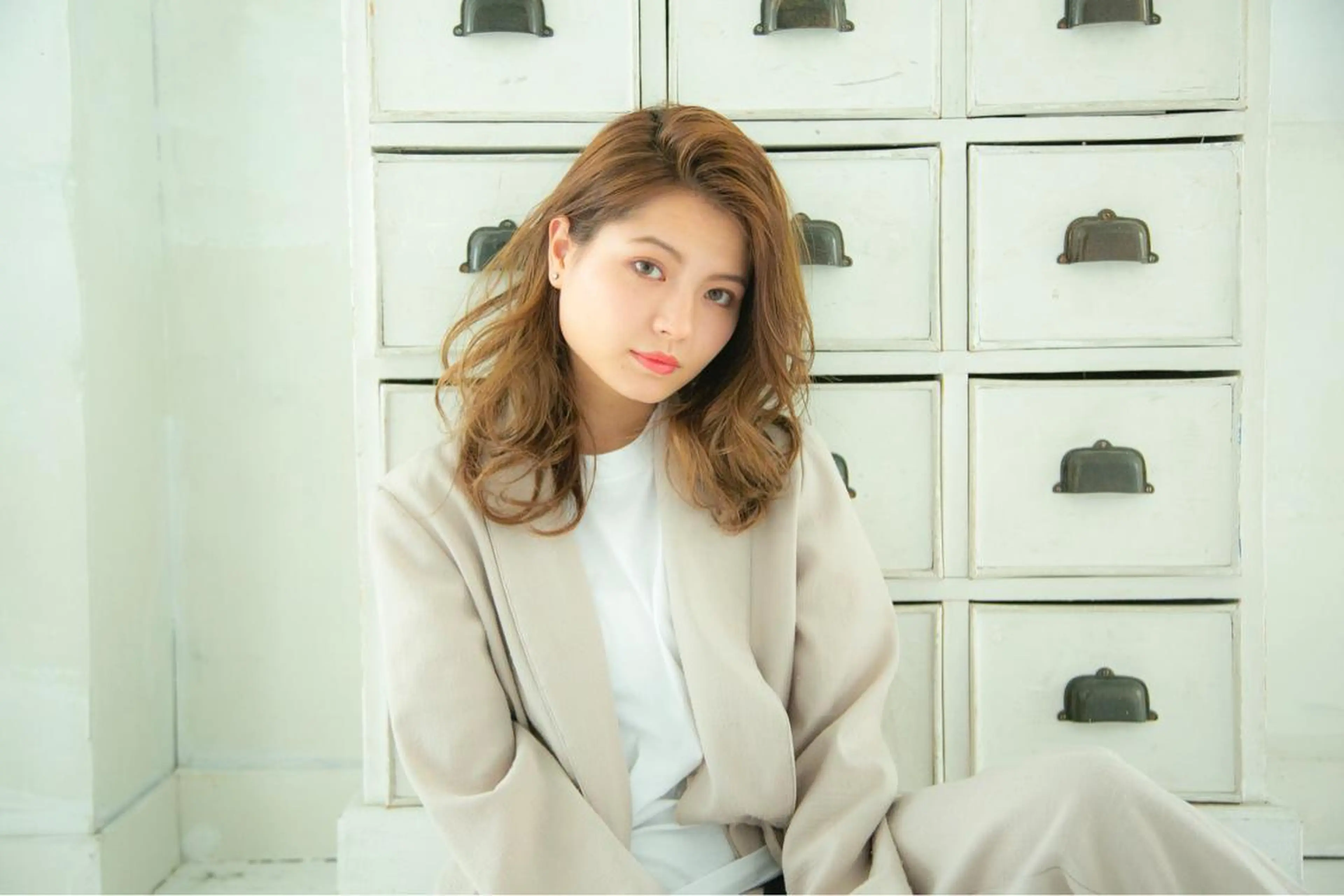 ミディアム カラー カット ヘアカラー トリートメント 髪質改善/縮毛矯正/ ボブ/店長/槌矢圭悟のヘアスタイル