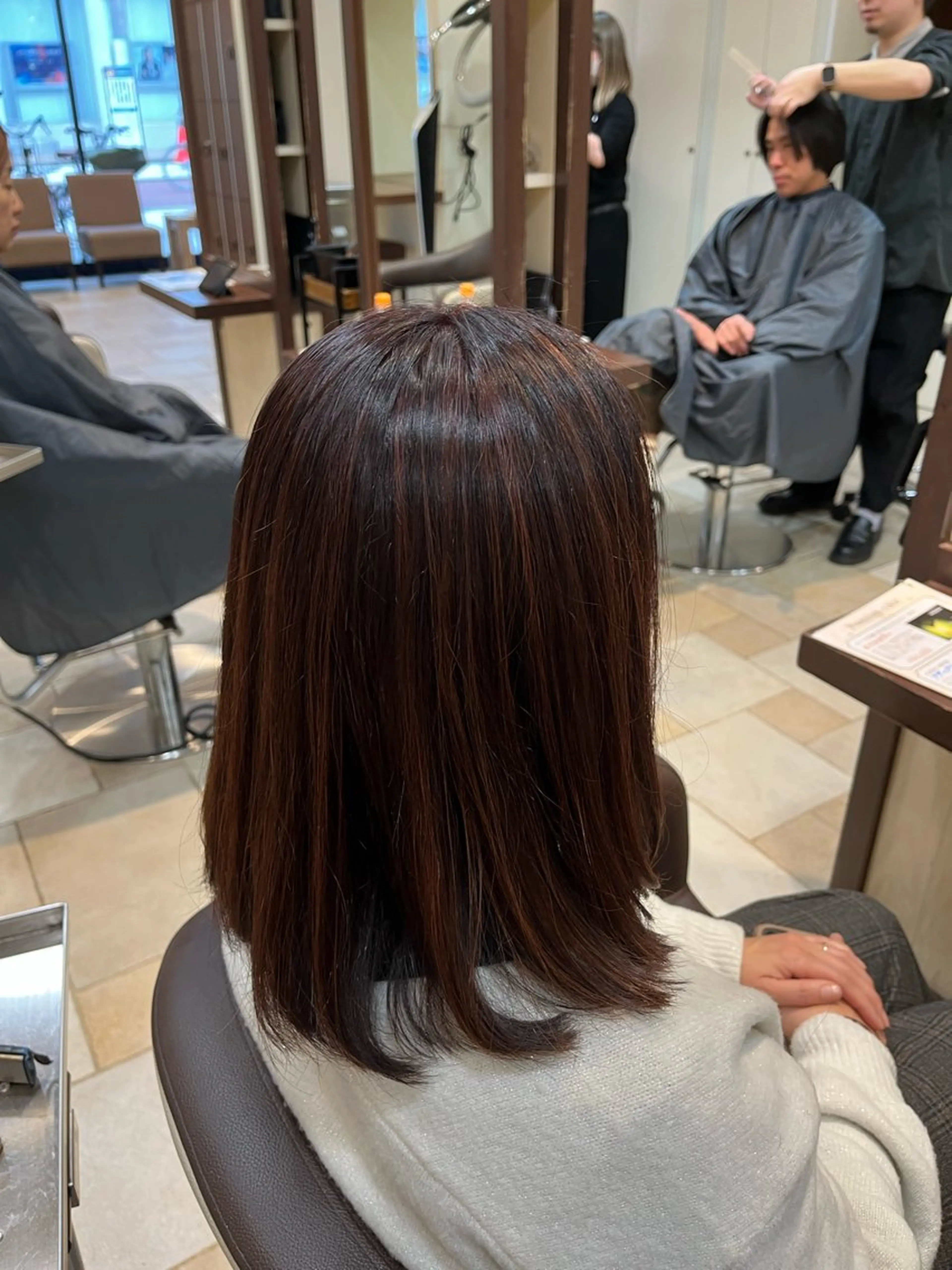 ミディアム 大人透明感艶カラー 寺田稜のヘアスタイル