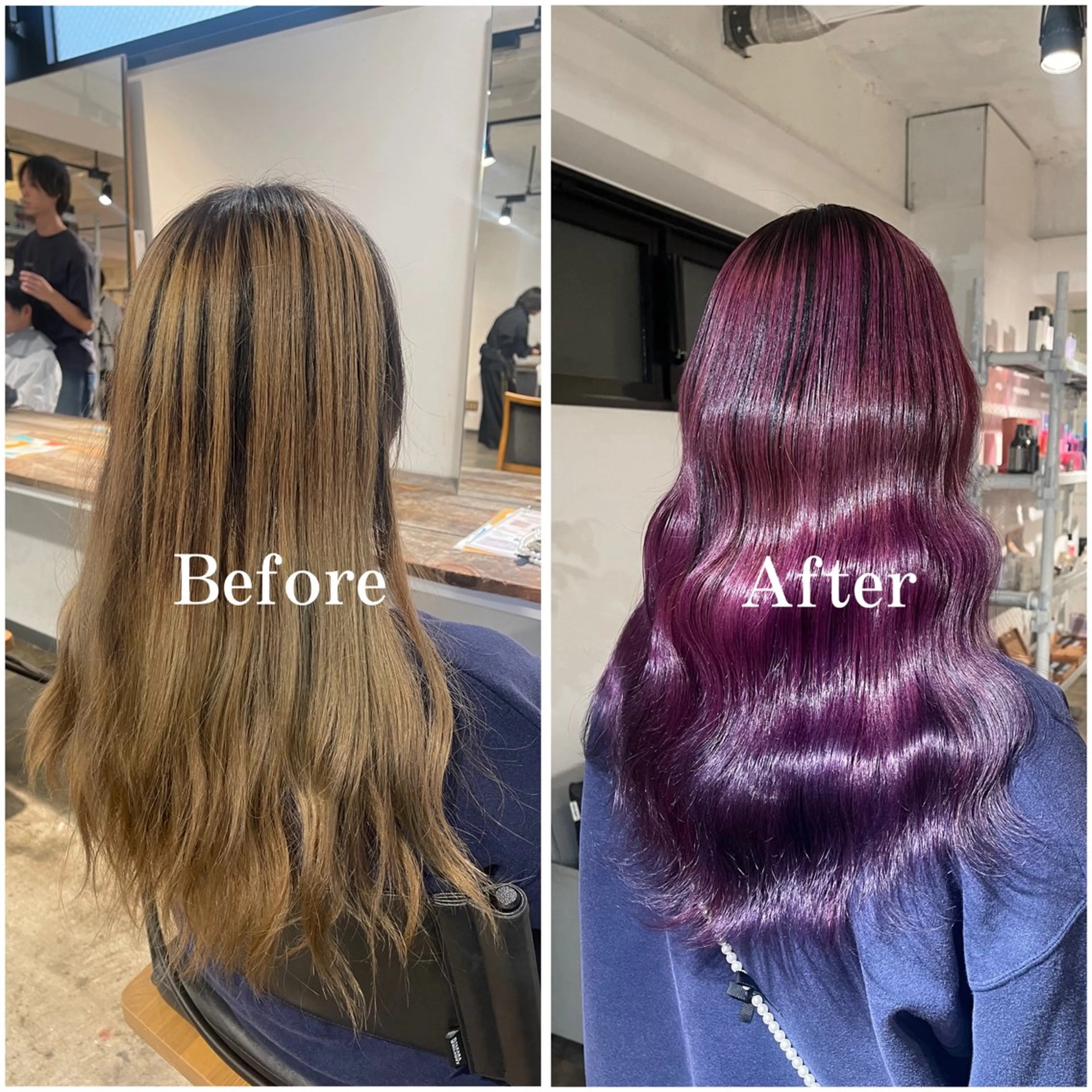 ロング カラー ブリーチ デザインカラー ハイトーンカラー ムラ修正/ ハイトーン💖Riaのヘアスタイル