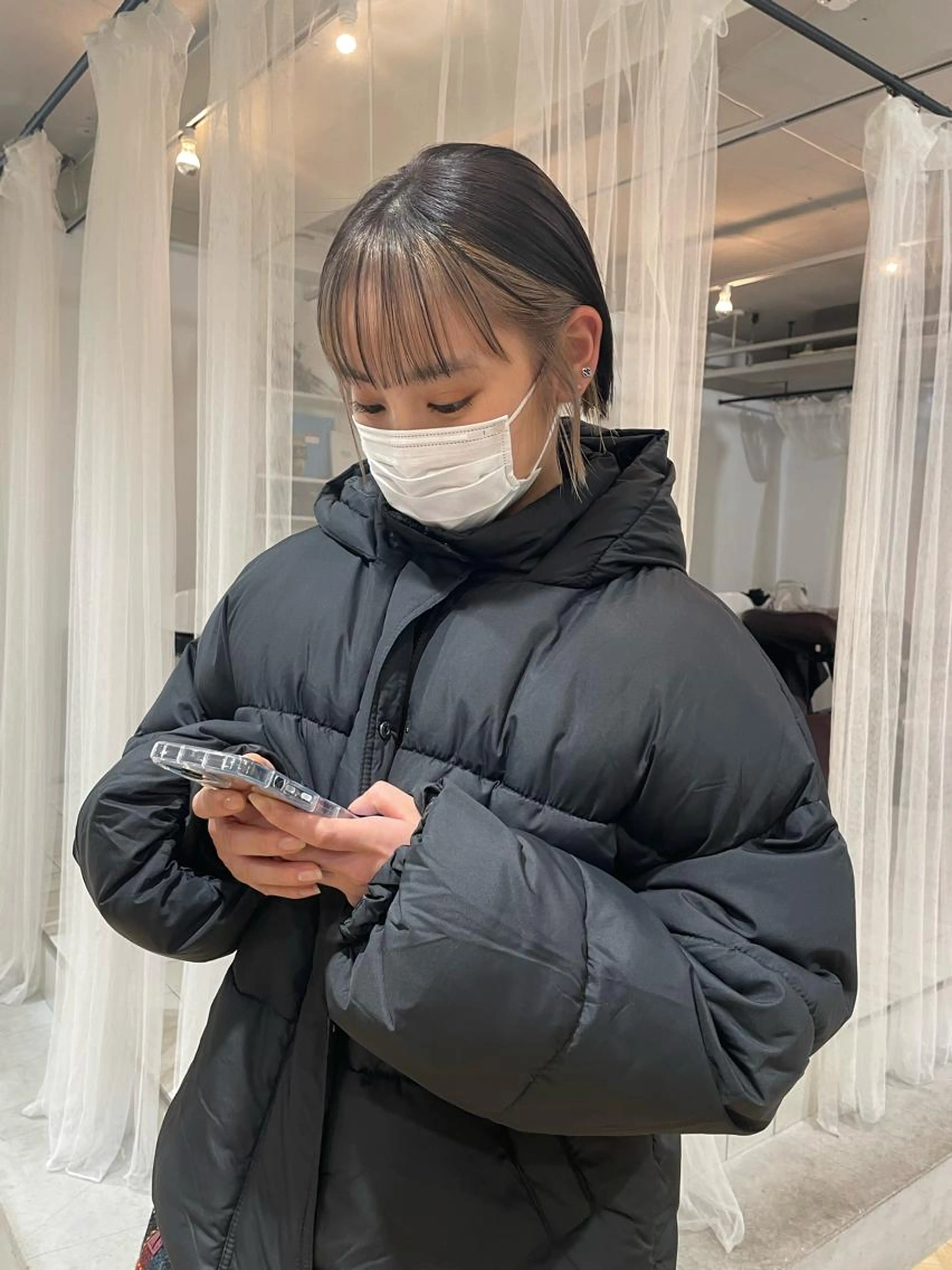 インナーカラー(イヤリング·フレーミング)+silkトリートメント🪡🤍の写真