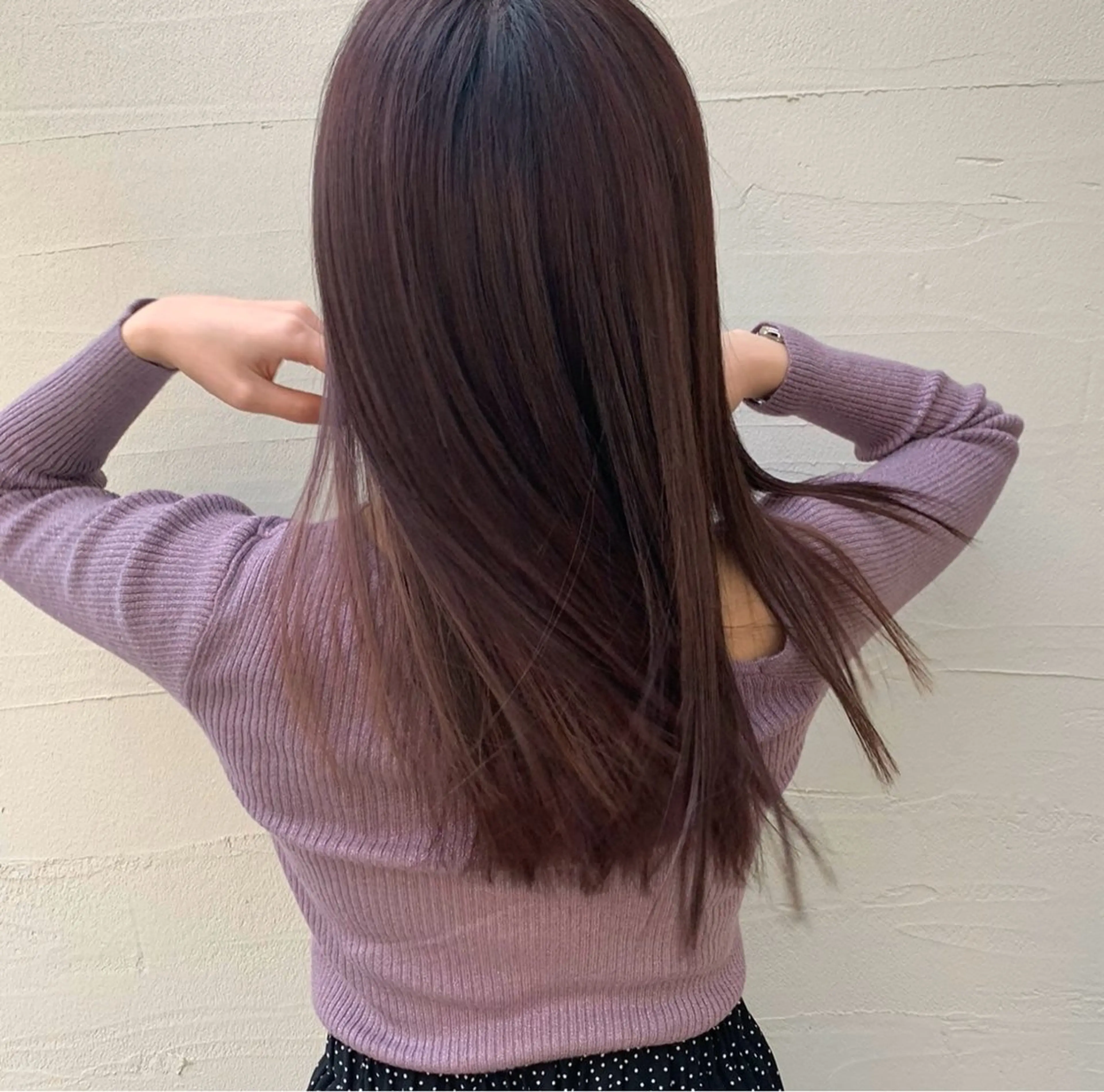 セミロング カラー 髪質改善 縮毛矯正 🐻艶髪ヘア/韓国風 /隈河🐻のヘアスタイル