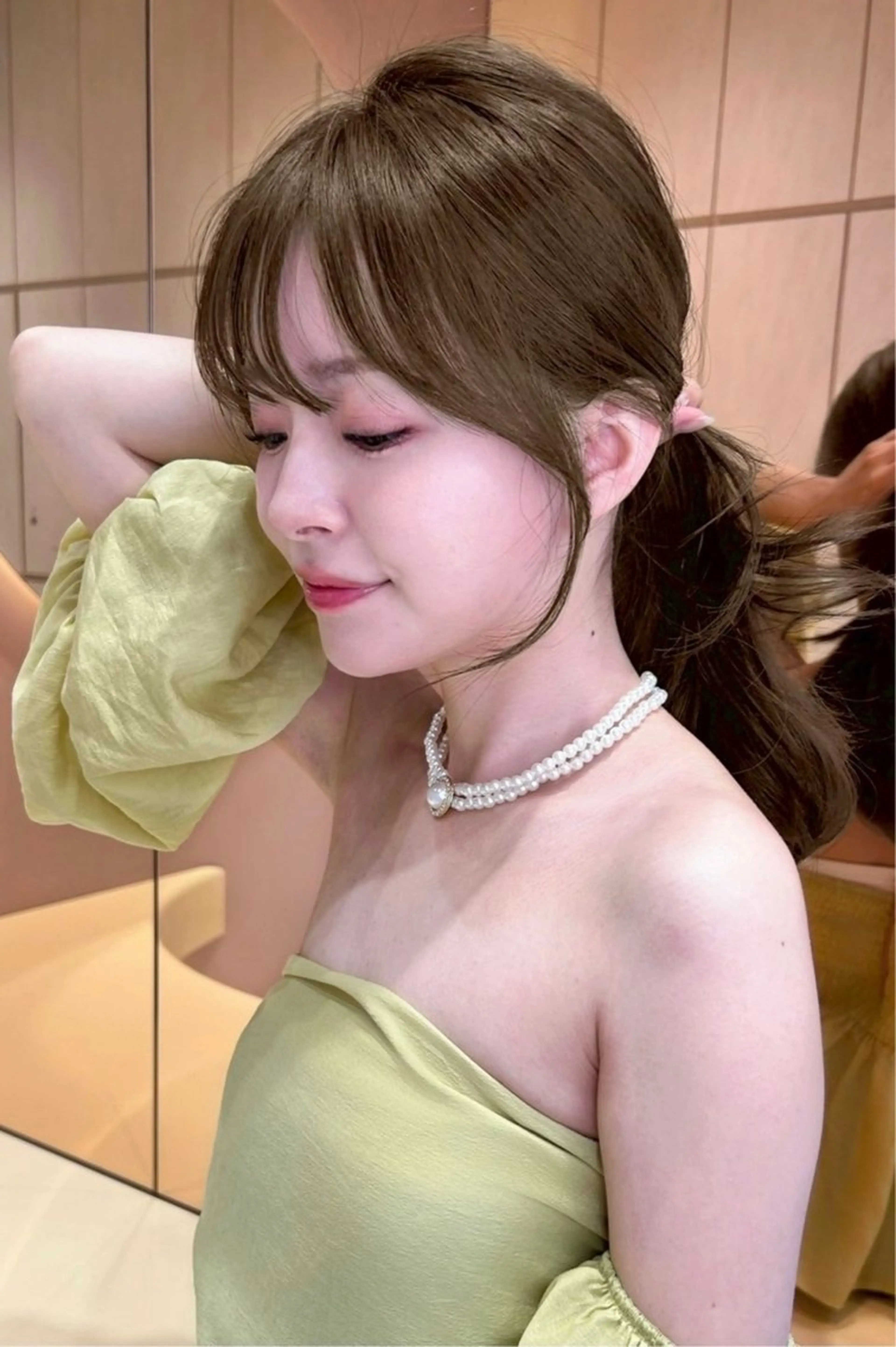 セミロング カット 大宮🤍縮毛矯正 レイヤー🪽なるのヘアスタイル