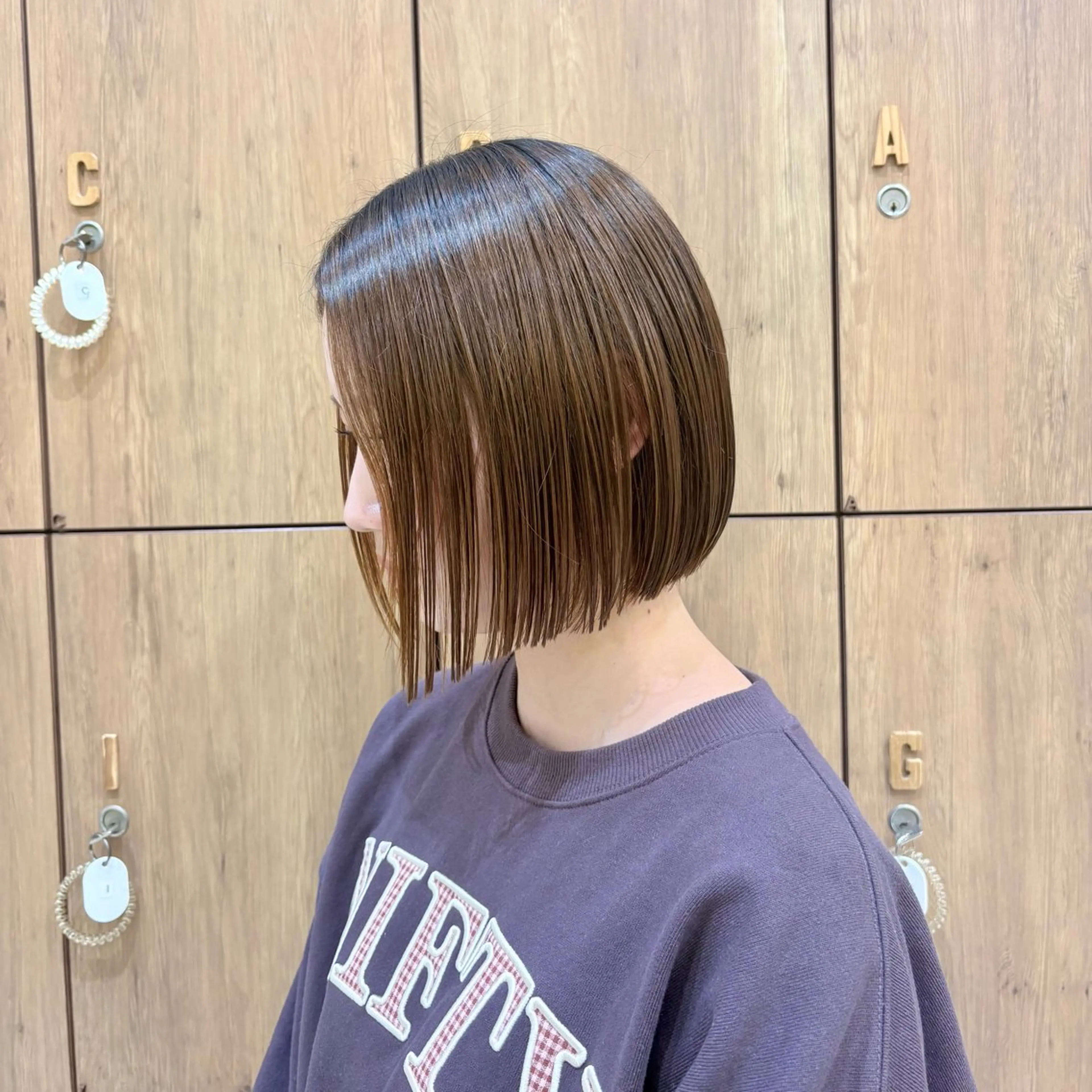 ミディアム カラー カット アカネ/暖色カラー /ボブ🪐🧡のヘアスタイル