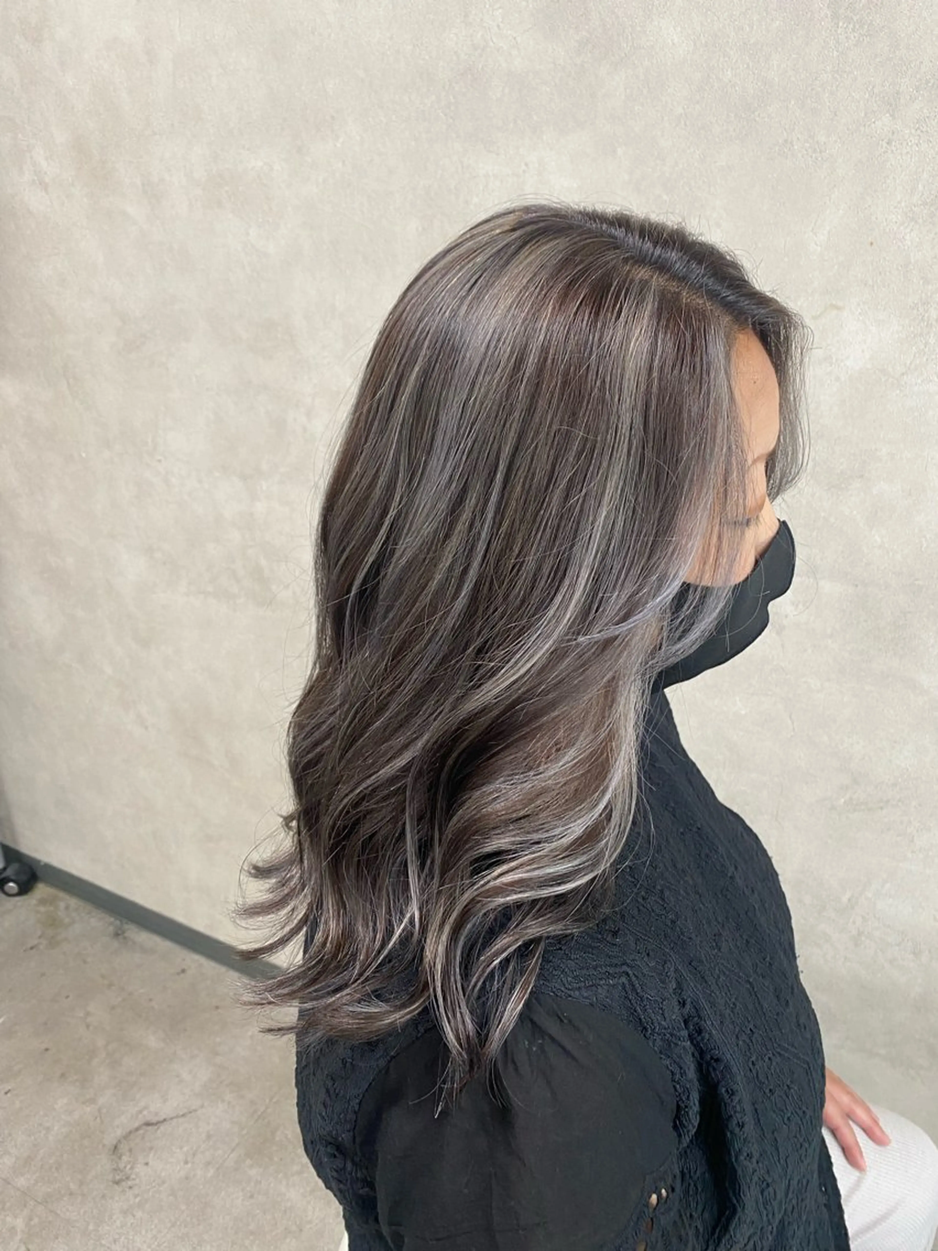 セミロング カラー ハイライトカラー ハイライト eyelash  salon Lien所属・衣笠 結愛のマツエク・マツパデザイン