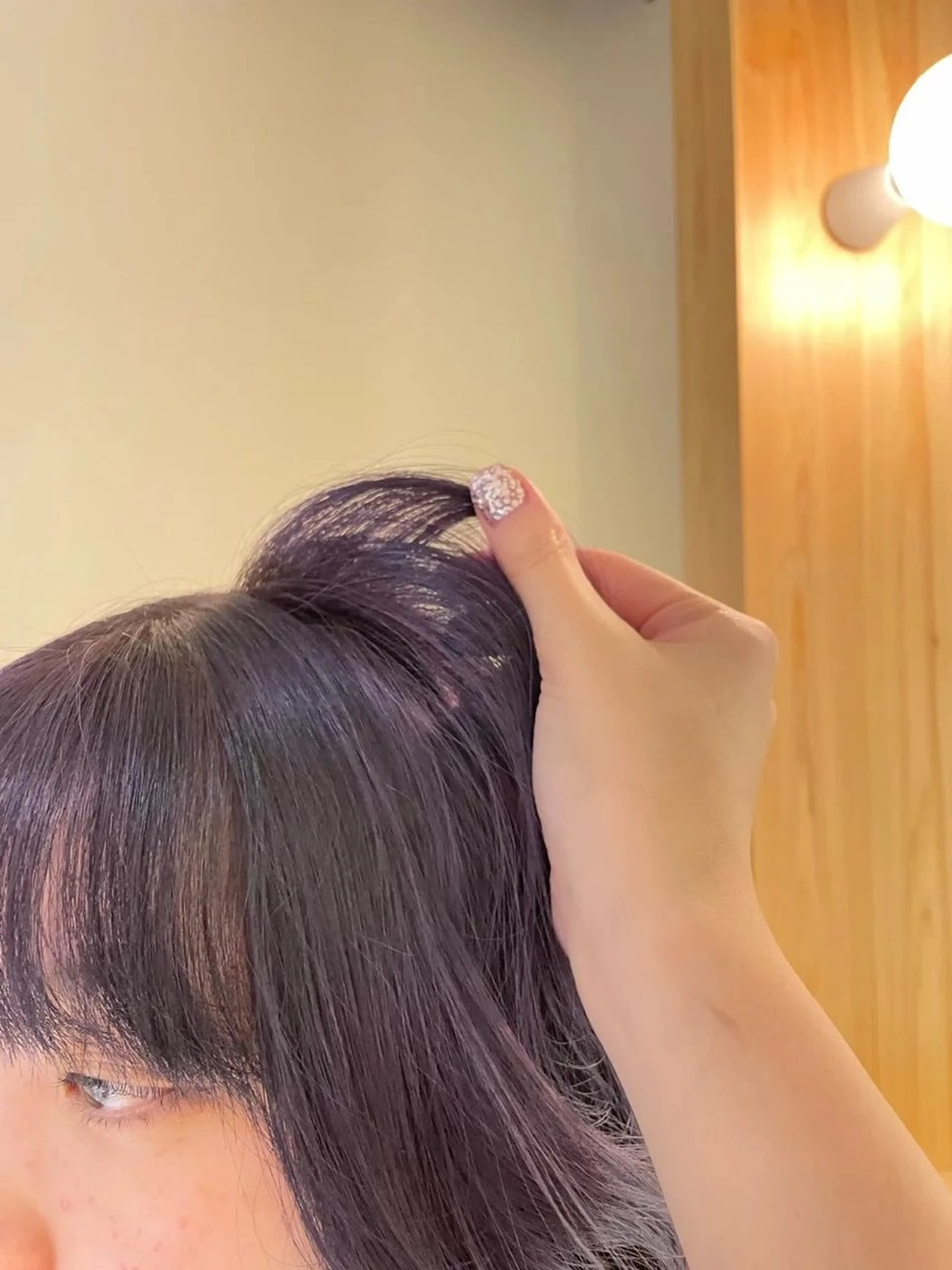 ミディアム カラー ヘアアレンジ 透明感カラー 菱田 愛果のヘアスタイル