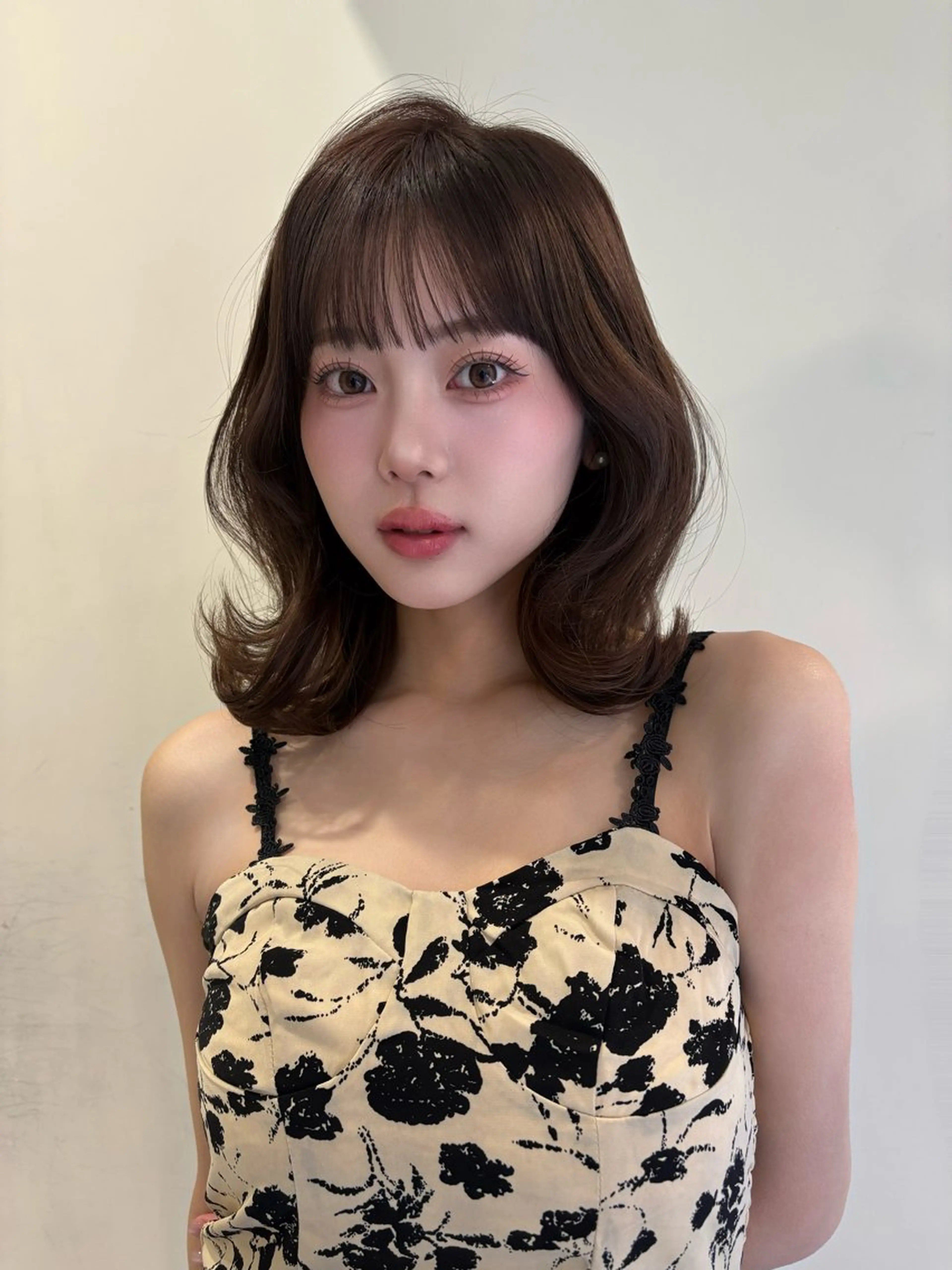 ミディアム カラー ヘアカラー 透明感カラー Jilblanアオイのヘアスタイル