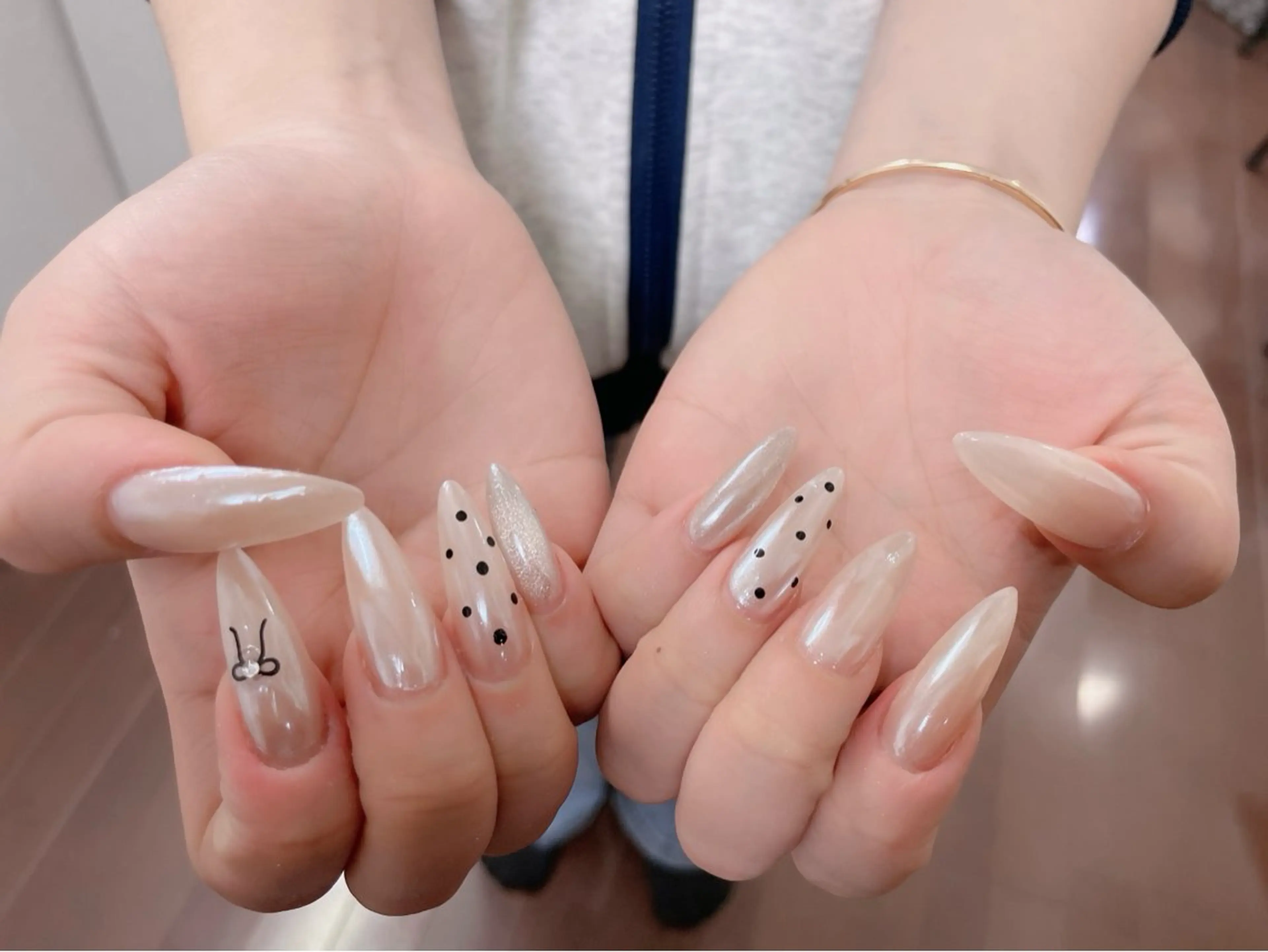 ネイル 長さ出し ジェルネイル ガーリー 韓国ネイル ロングネイル 中野駅から2分 MEO NAILのネイルデザイン