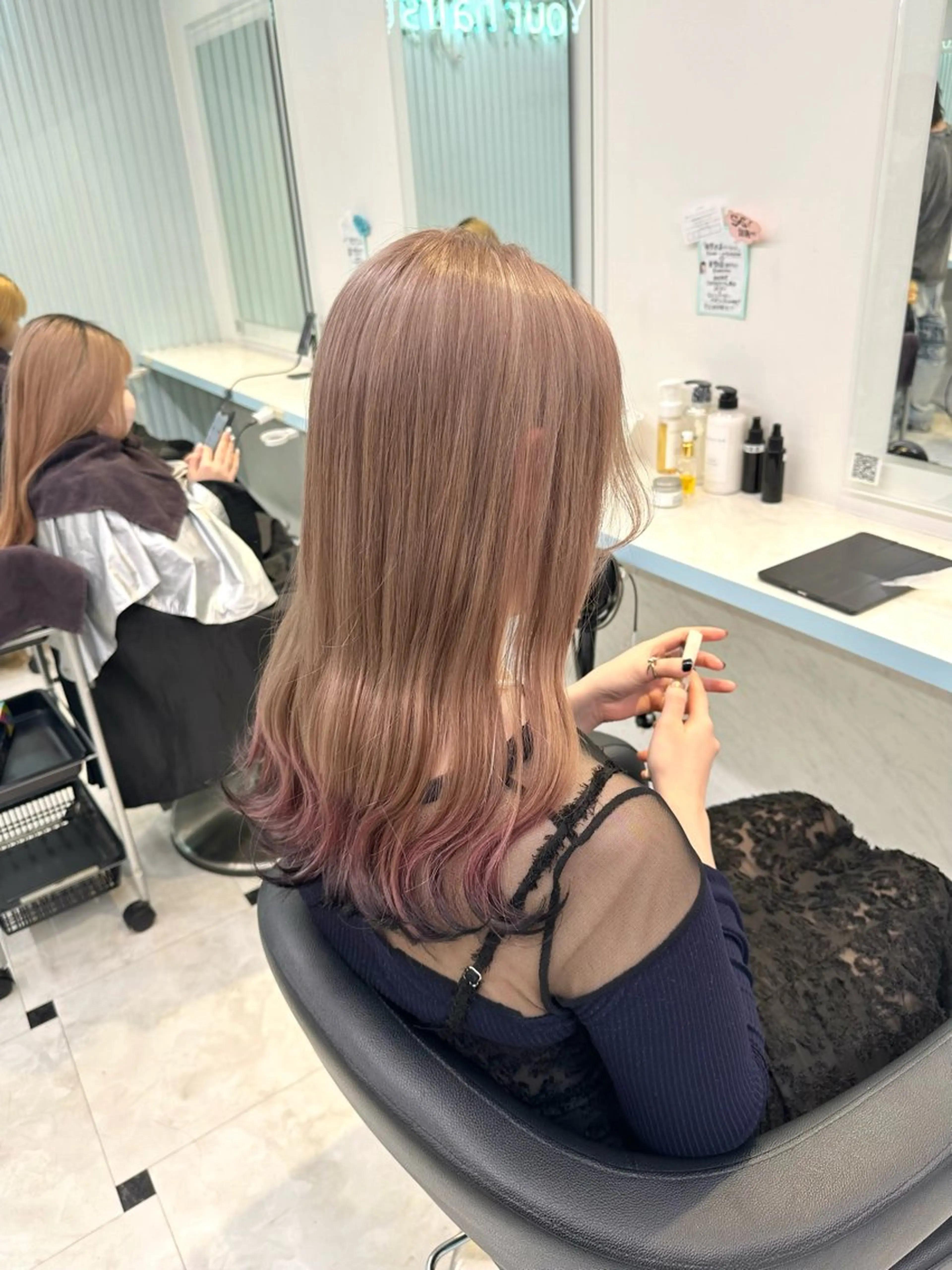 ロング カラー ヘアカラー トリートメント ヘッドスパ ヘアセット 暖色🩷透明感カラー ♡Maika♡のヘアスタイル