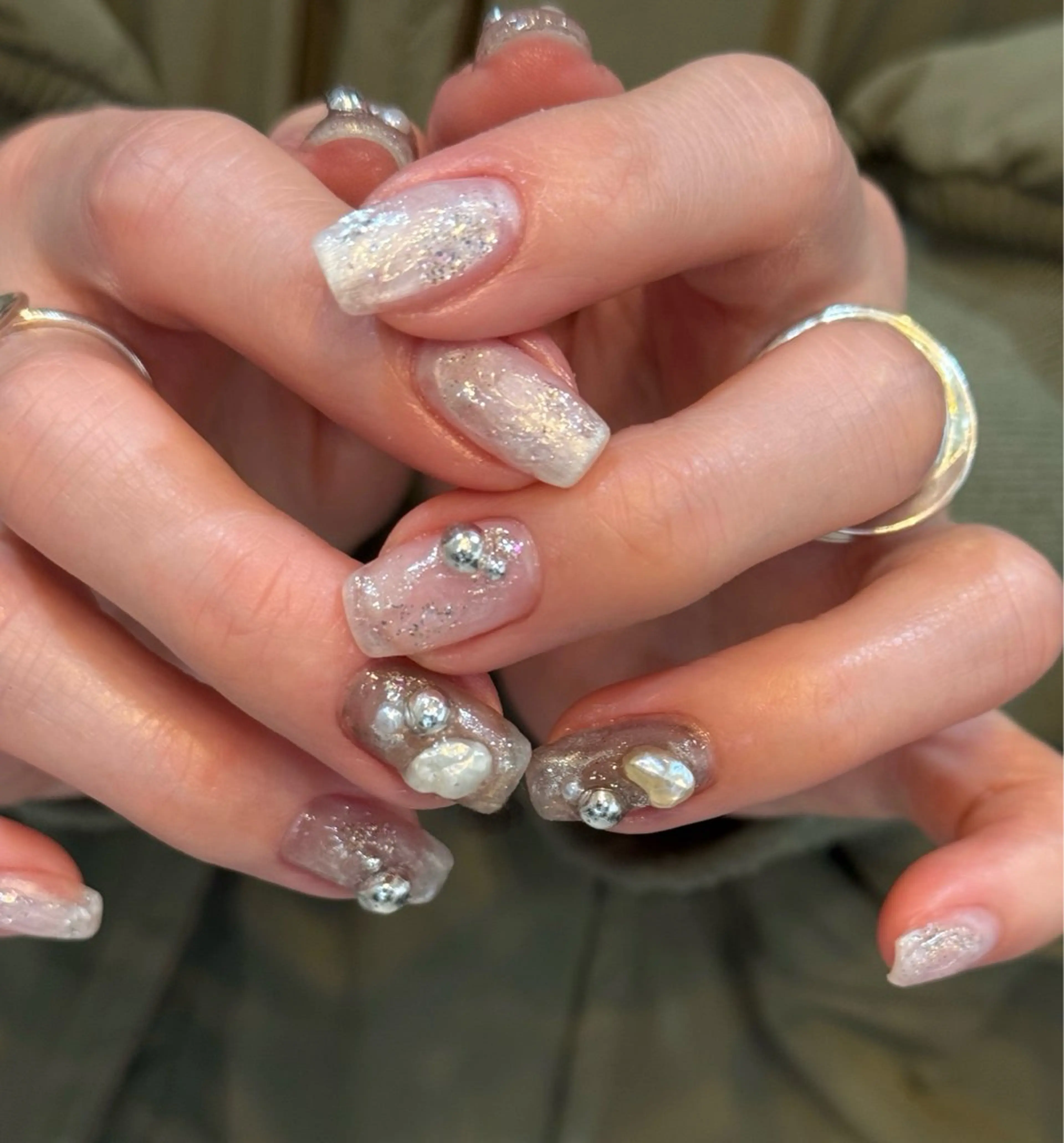 ネイル クリアネイル ニュアンスネイル ハンドネイル Blé nailのネイルデザイン