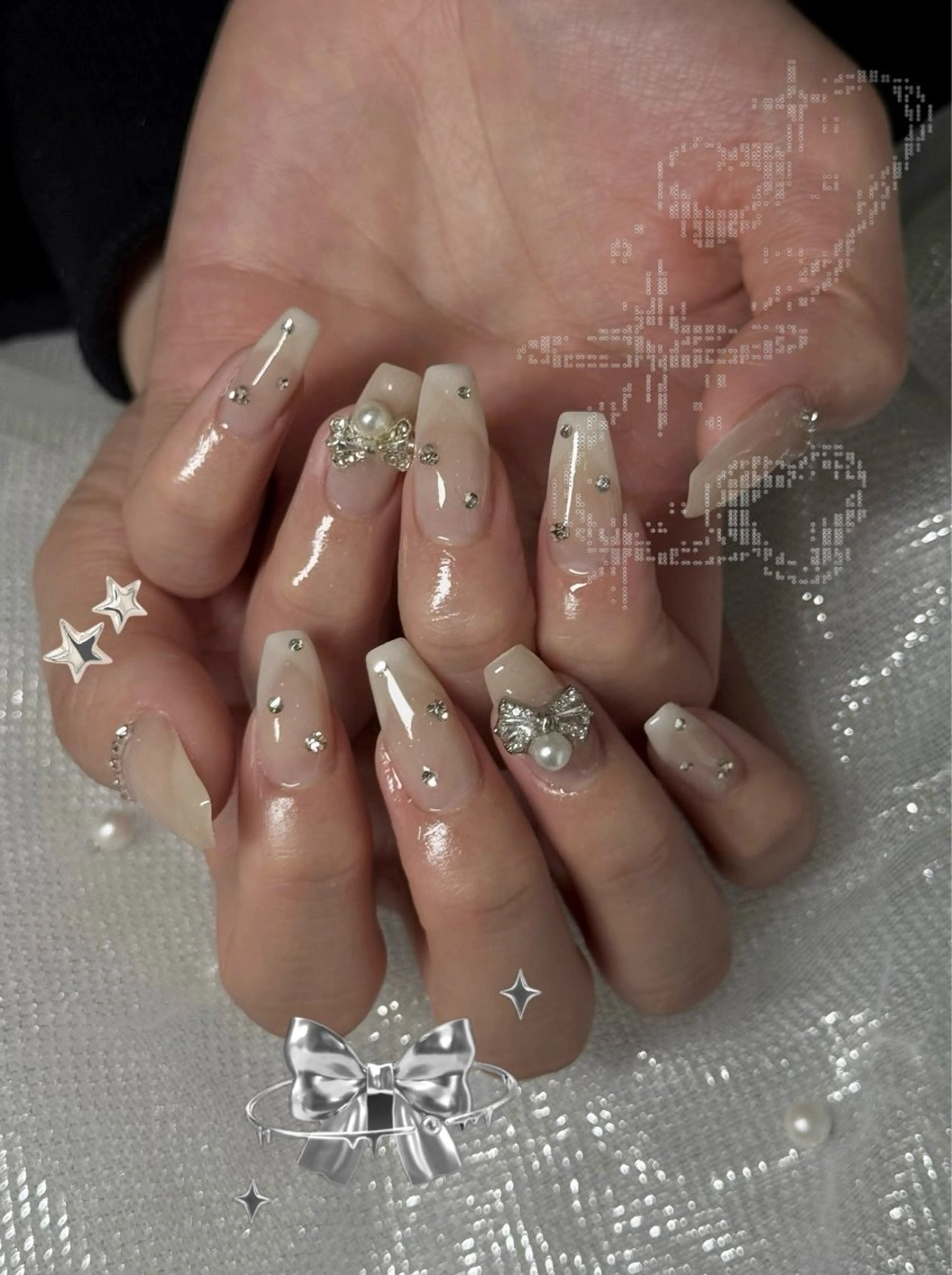 ネイル アートネイル フラッシュネイル ジェルネイル 氷ネイル・うるうるネイル 韓国ネイル ARSHA NAIL所属・西 柚香のネイルデザイン