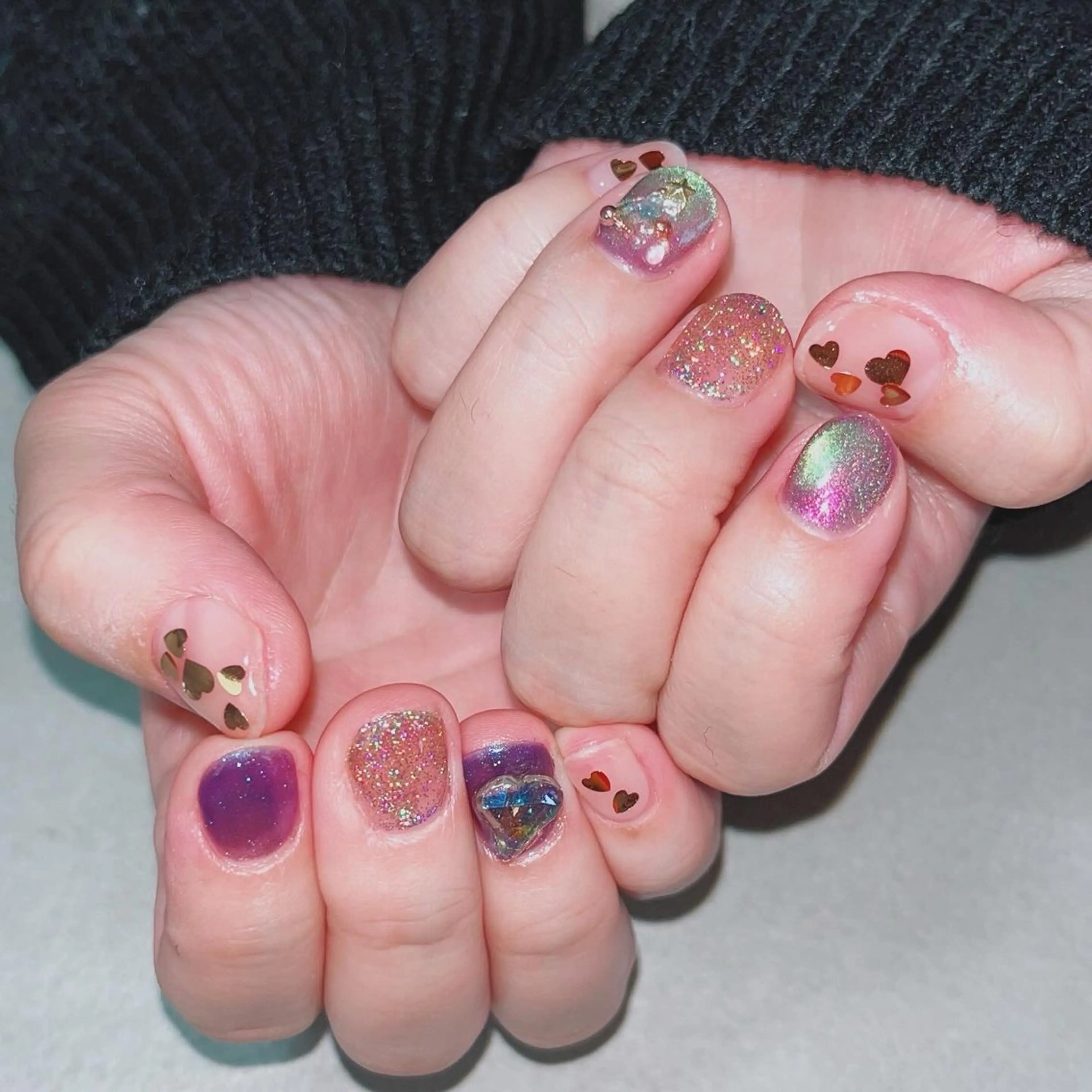 ネイル フラッシュネイル 冬ネイル クリスマス ruirui.naildesign所属・RUI ☆のネイルデザイン