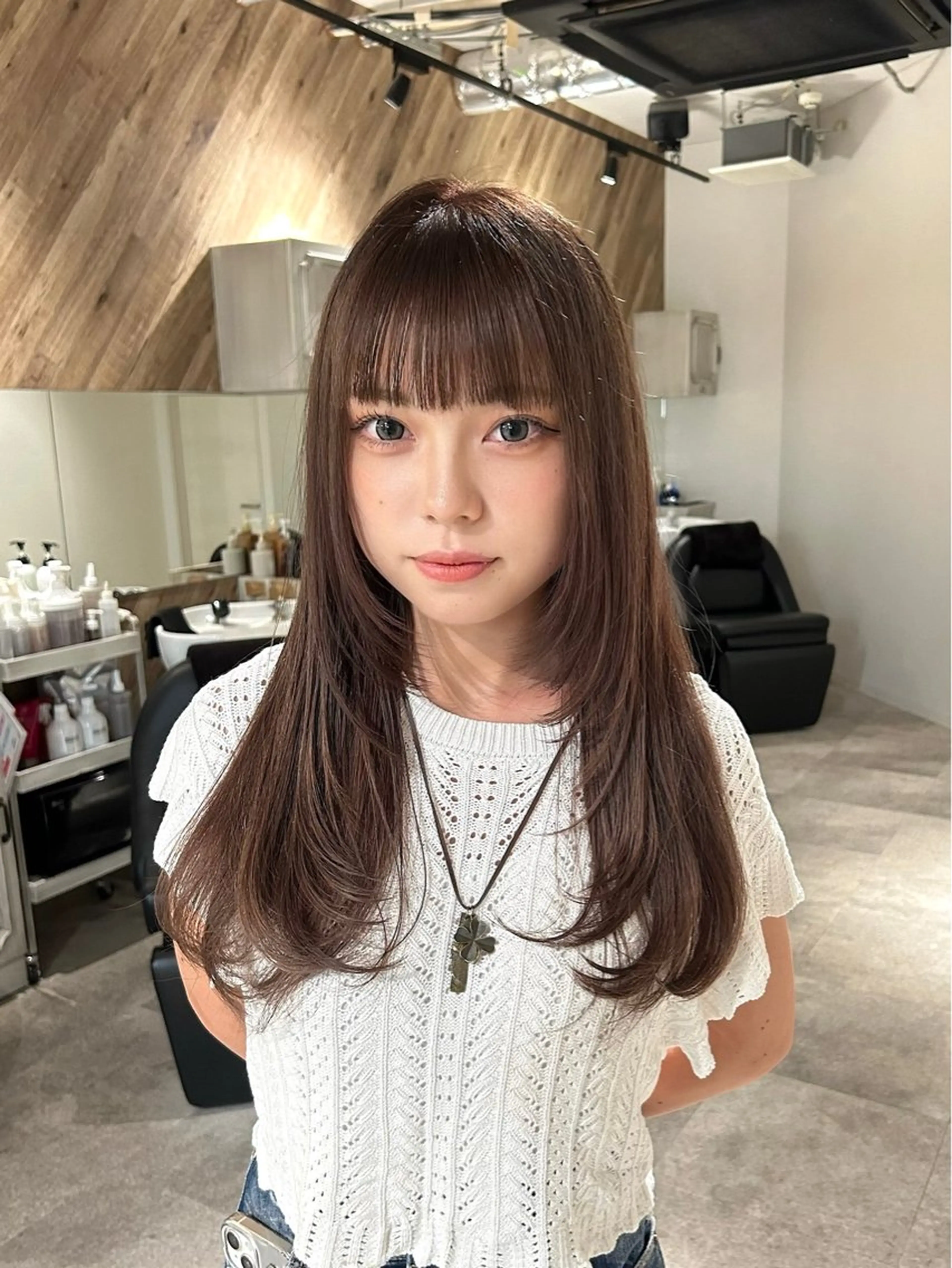 ロング ヘアカラー トリートメント 凌矢/カラーモデル /カットモデルのヘアスタイル