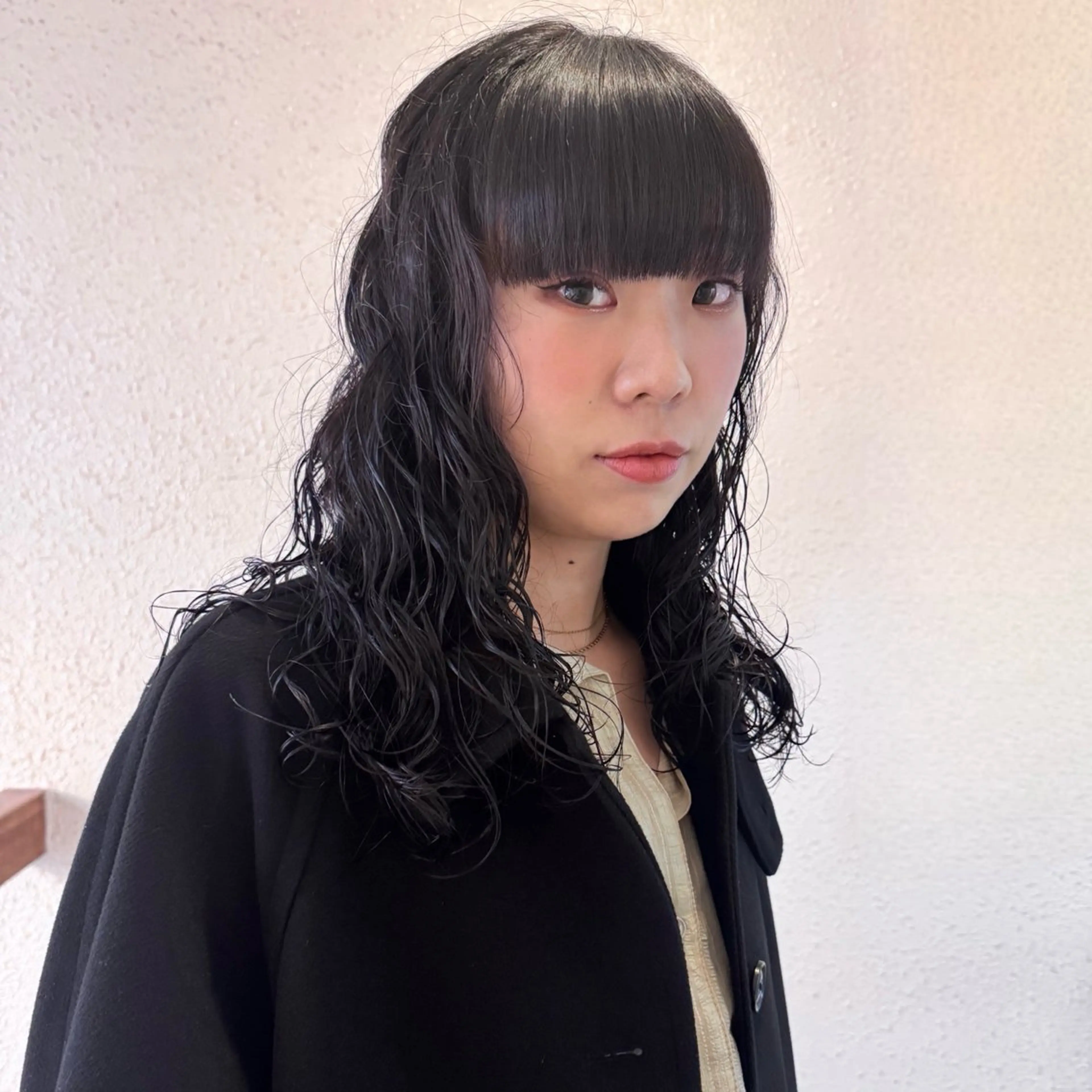 セミロング カラー パーマ カット パーマ 繭所属・こはる／ハードパーマ /癖毛風パーマ🧃のヘアスタイル