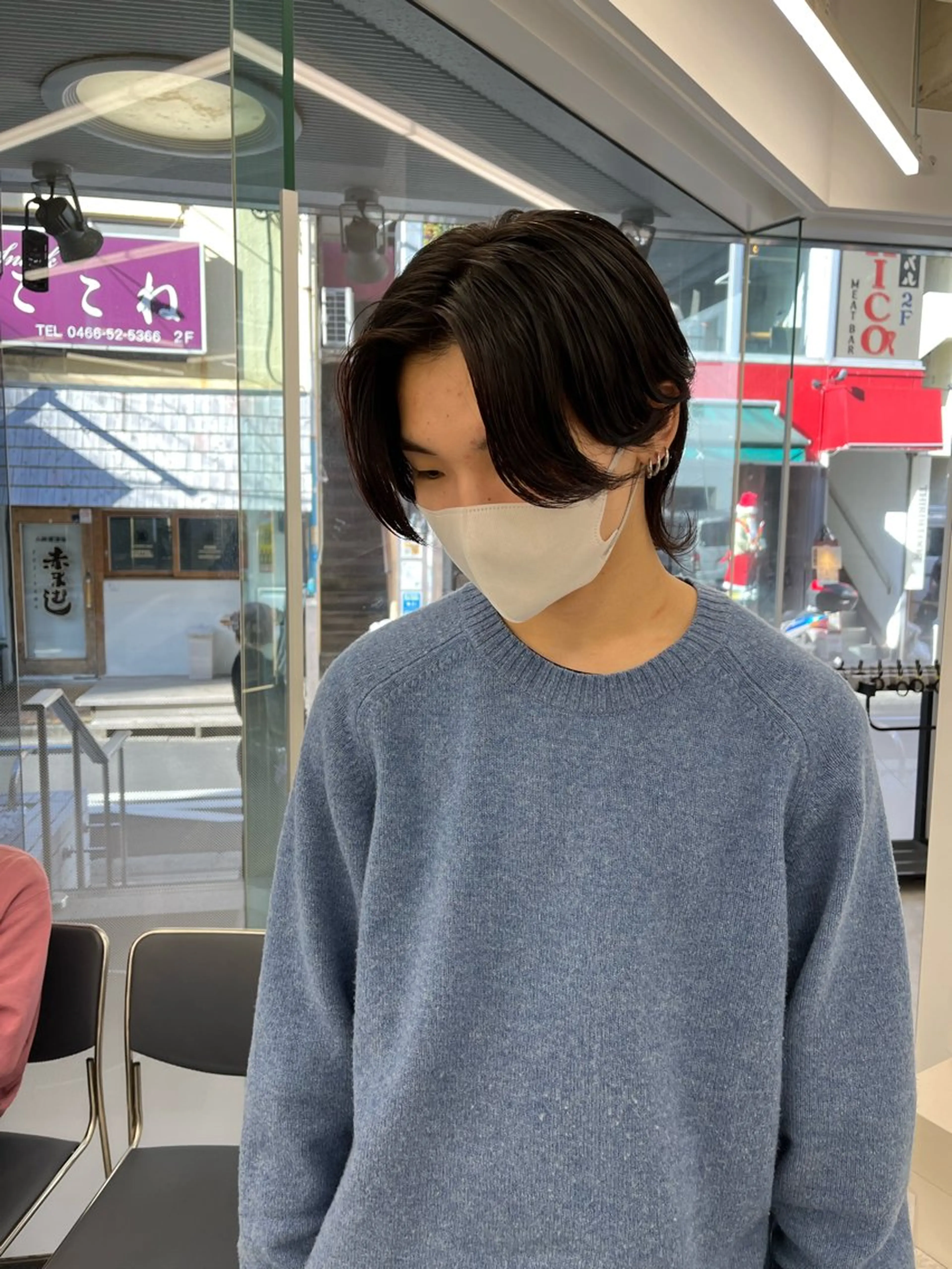 パーマ メンズ センターパート メンズパーマ 森龍馬 メンズ専門美容師のヘアスタイル