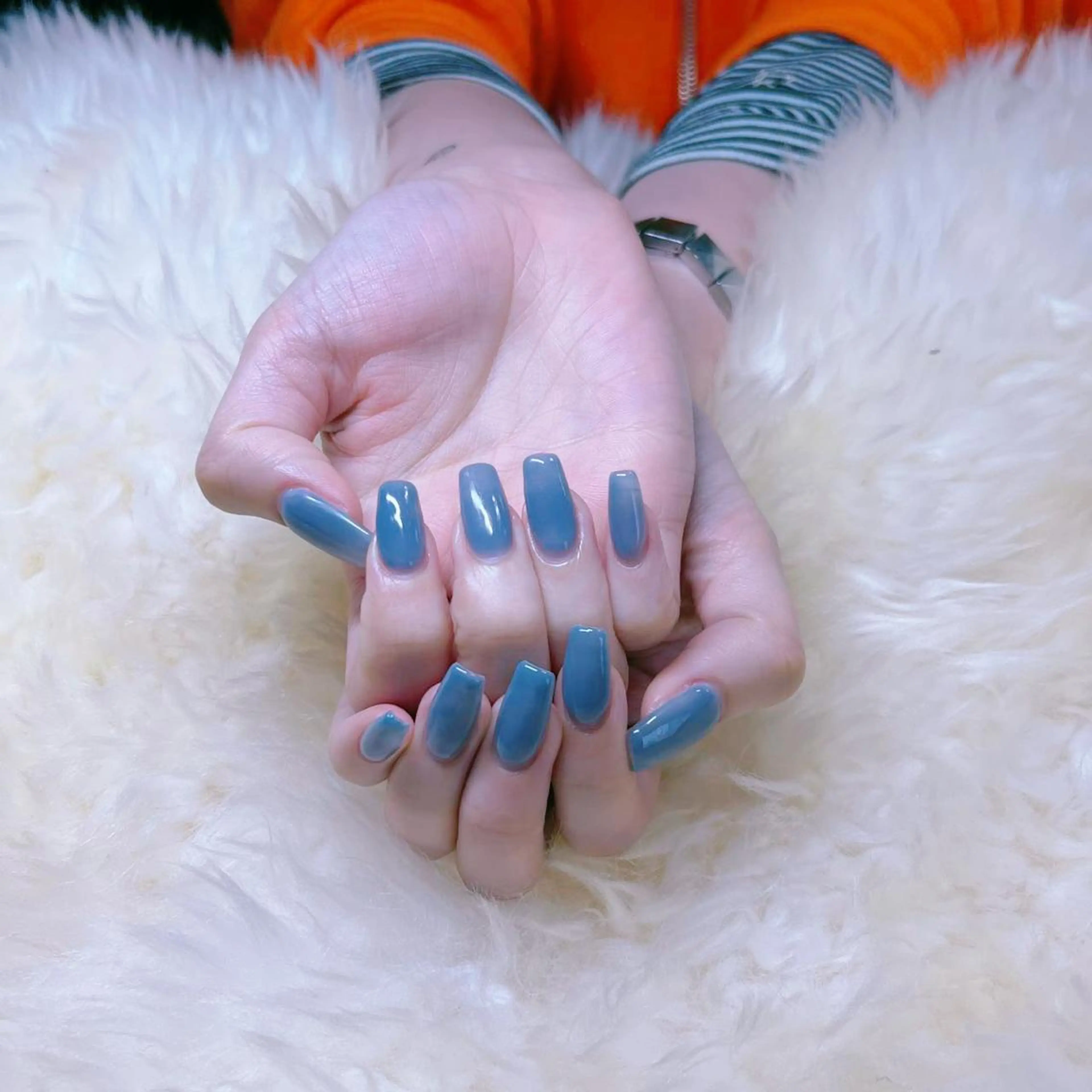 ロング ハンドネイル ハンドケア 💜MIYA nail川崎店のネイルデザイン