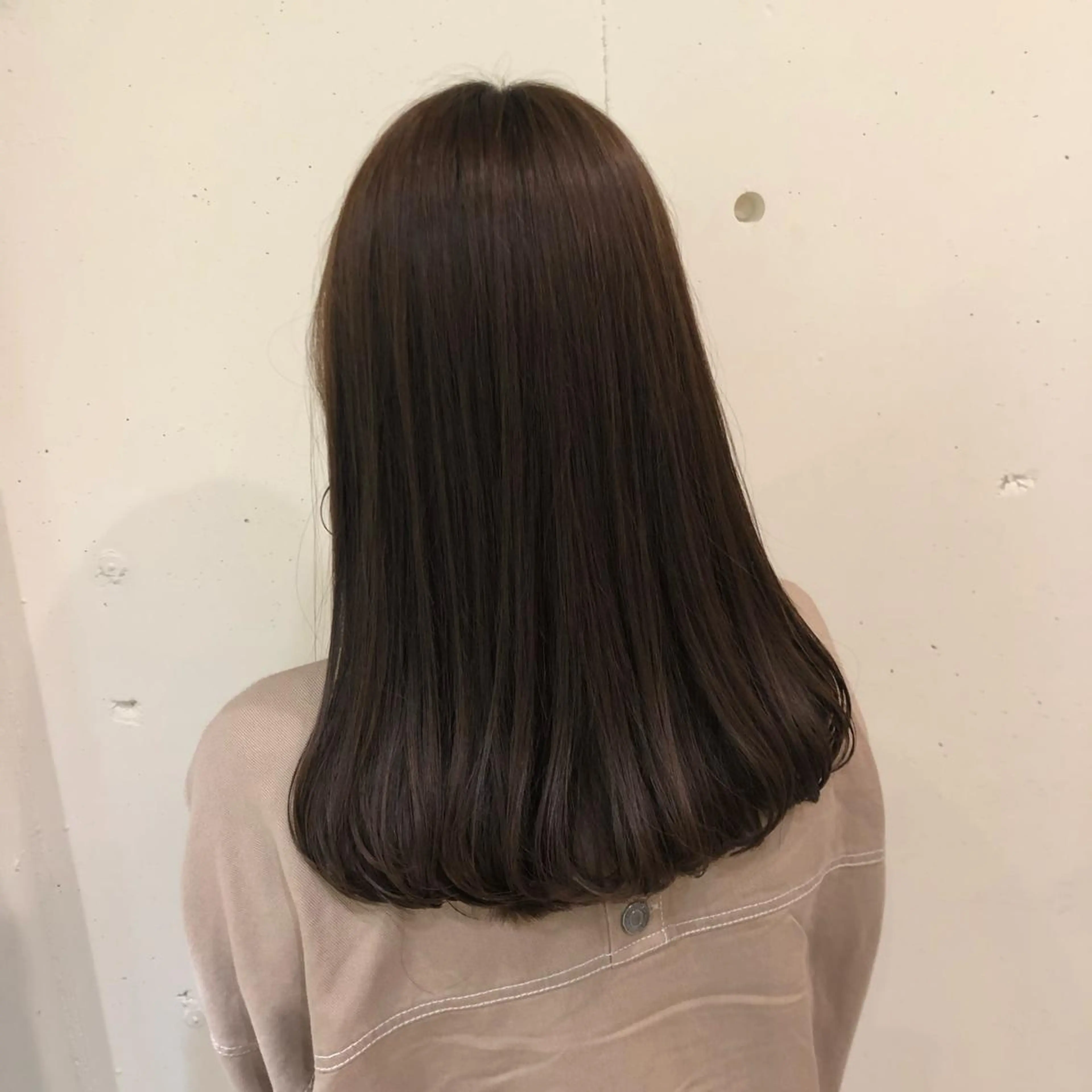 セミロング カラー パーマ ヘアアレンジ バレイヤージュ ベージュカラー ブリーチ ショコラベージュ 透明感カラー 【ツヤ髪美容師】 ツダケイスケのヘアスタイル