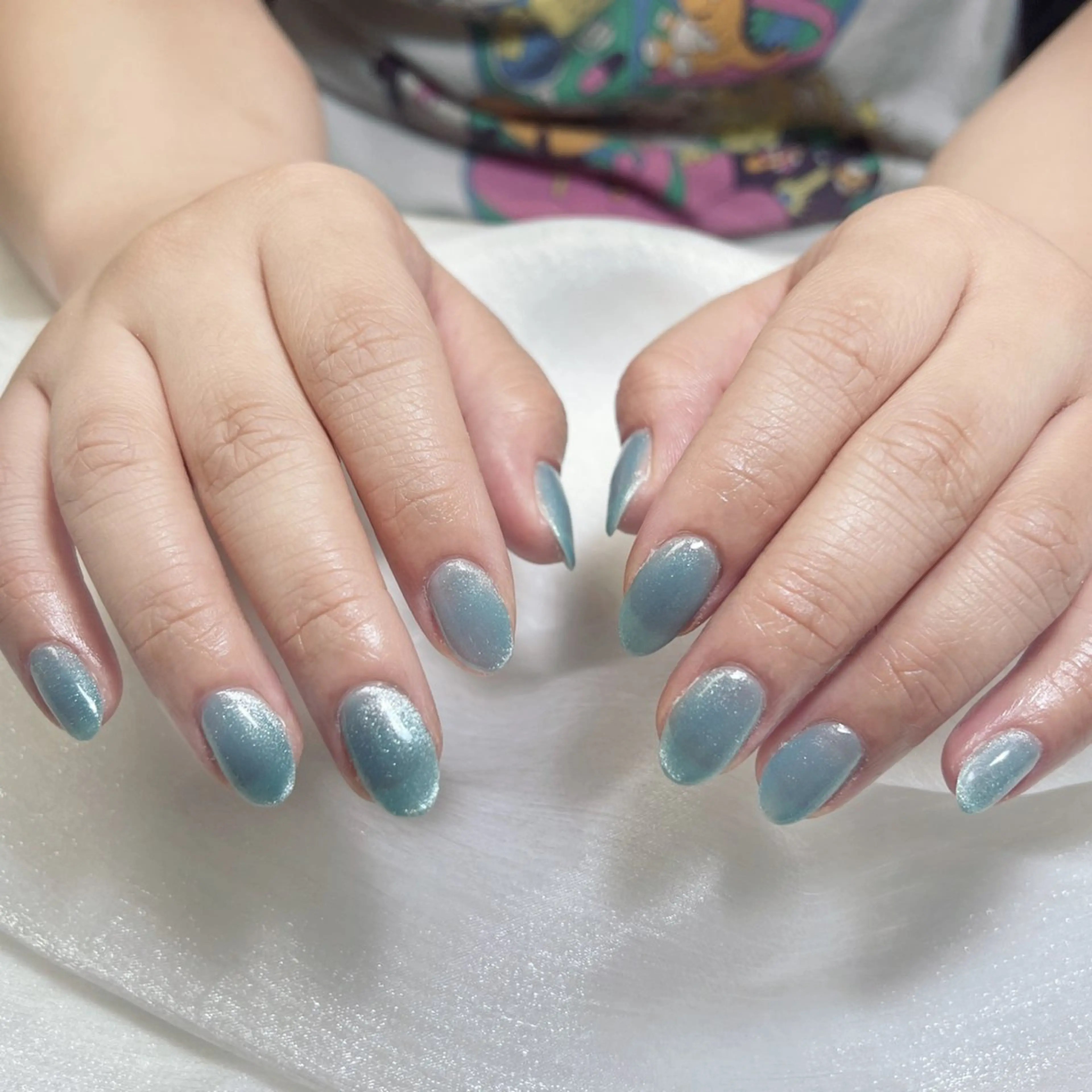 ネイル キラキラネイル 韓国ネイル マグネットネイル ピンク 春ネイル ハンドネイル Nail salon 木にいるのネイルデザイン