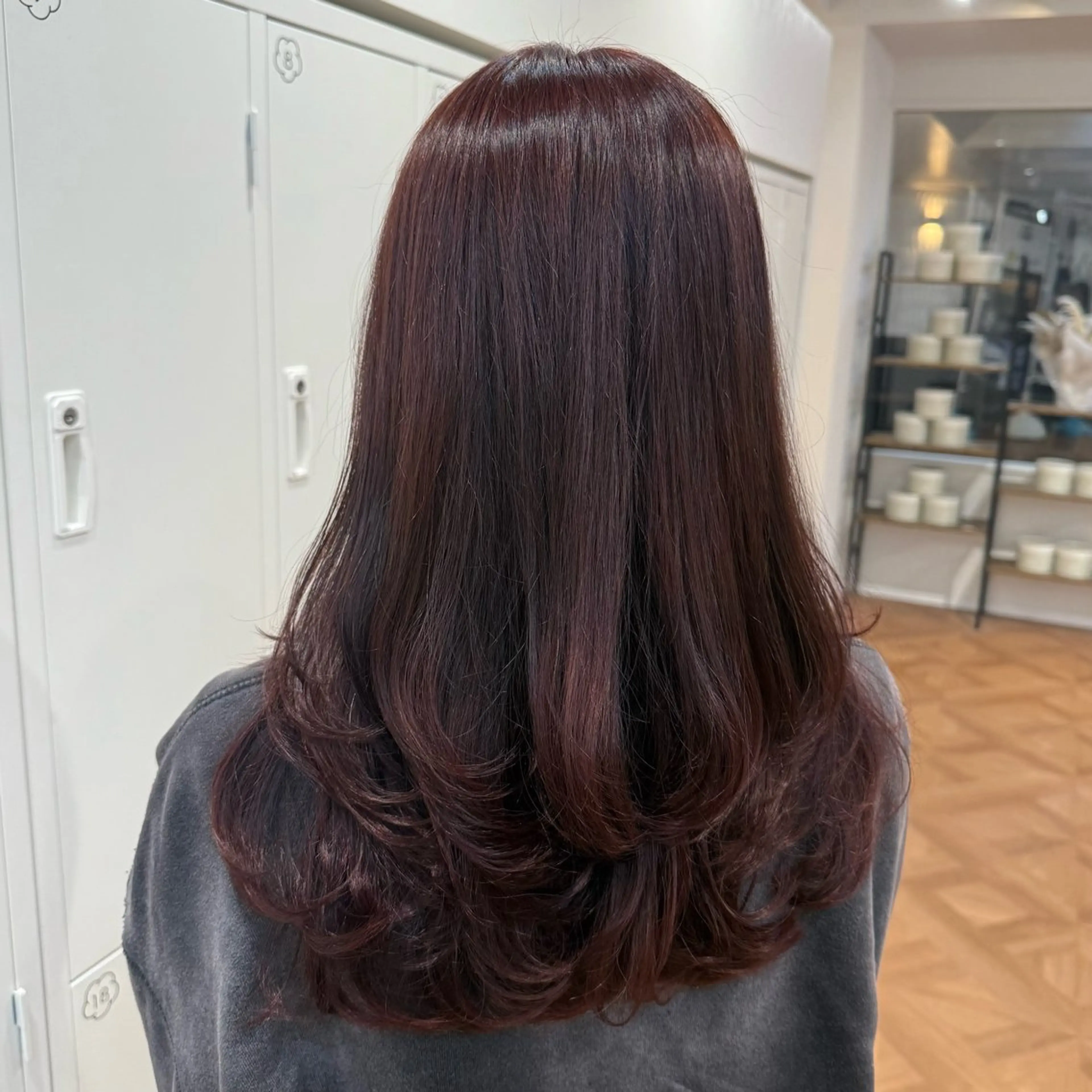 ロング カラー ヘアアレンジ キヨミ 韓国レイヤーカットのヘアスタイル