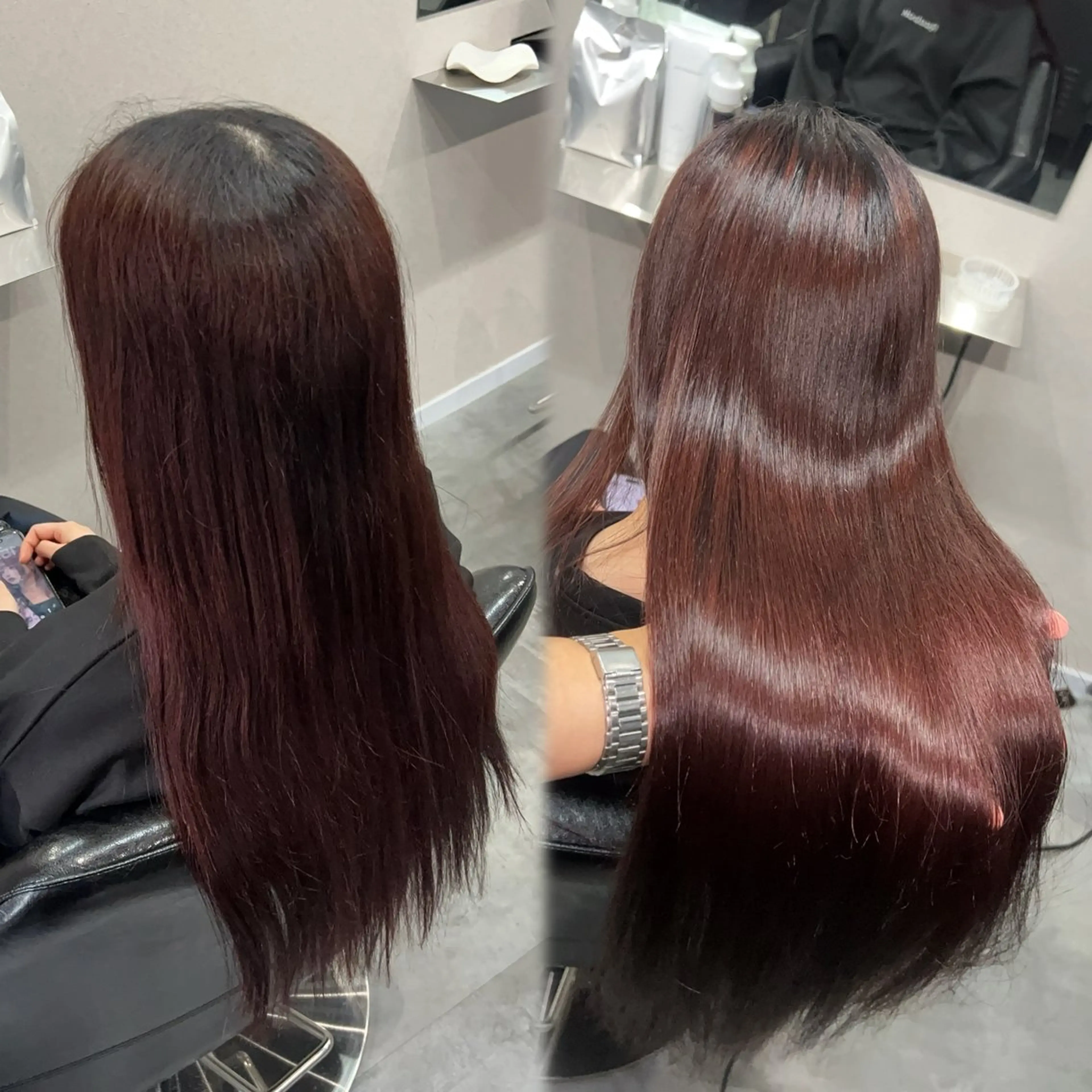 ロング カラー 縮毛矯正 ヘアカラー 縮毛矯正 haircare salon elan joie所属・豊橋駅前/池田こうき /美髪矯正/髪質改善のヘアスタイル