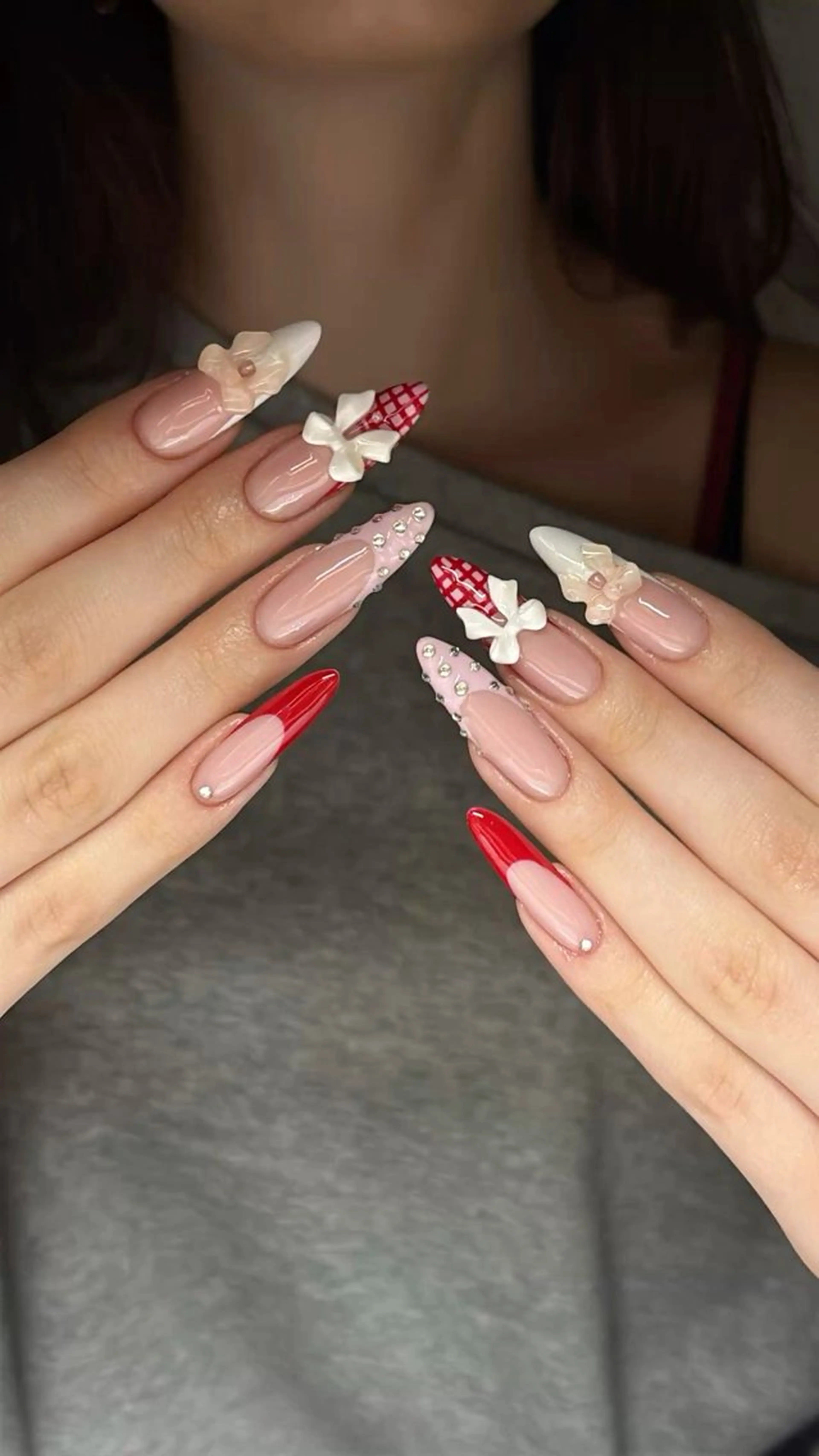 ネイル アートネイル 長さ出し ジェルネイル 韓国ネイル マグネットネイル ハンドネイル Cloudy Chan Nailのネイルデザイン