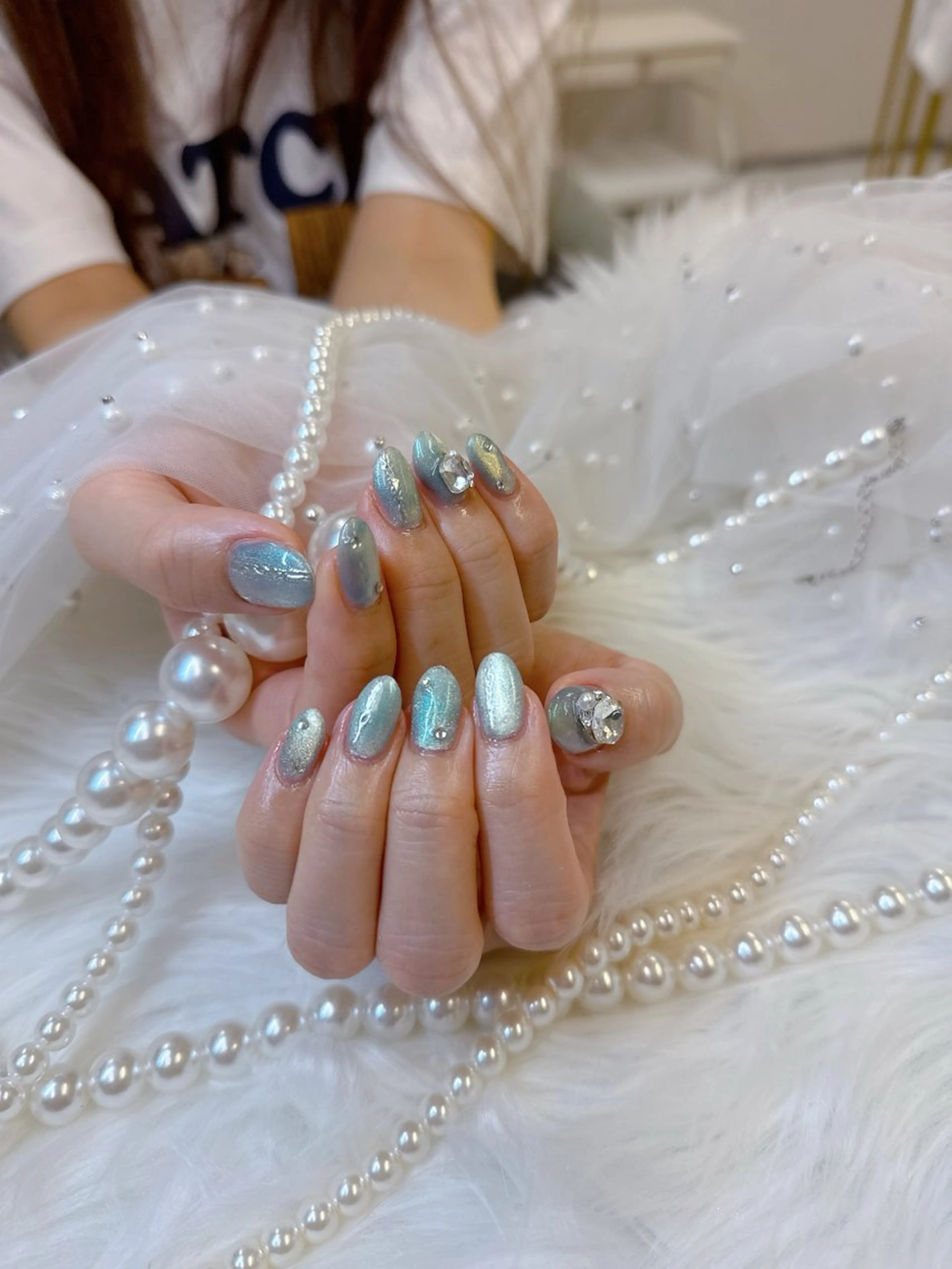 ネイル 長さ出し ジェルネイル パラジェル クイーンズネイル銀座所属・Queeens nailのネイルデザイン