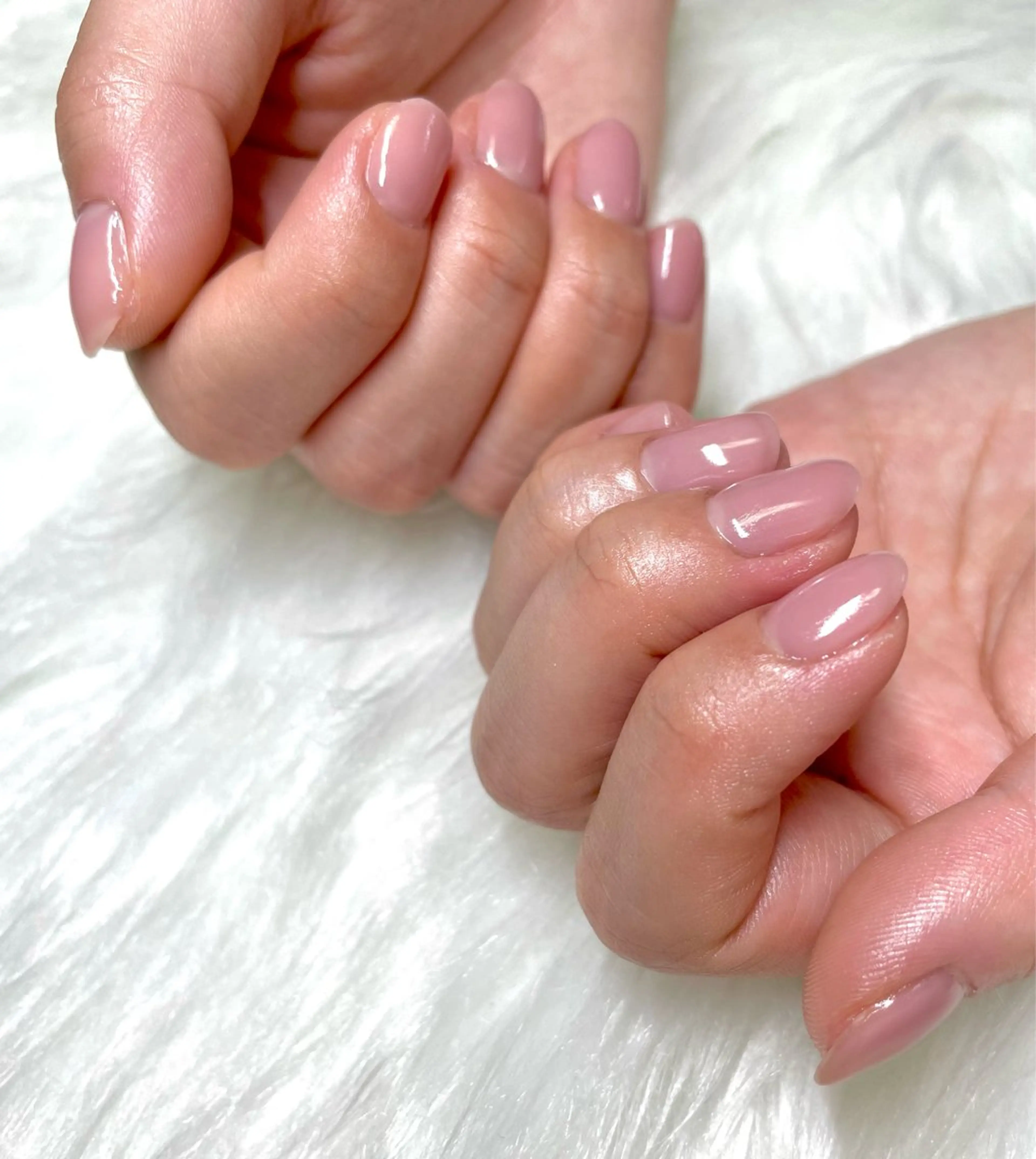 ネイル ピンク ピンクベージュ ハンドネイル Beauty salon 100＋大鳥居店所属・100＋大鳥居店 MIKAのネイルデザイン