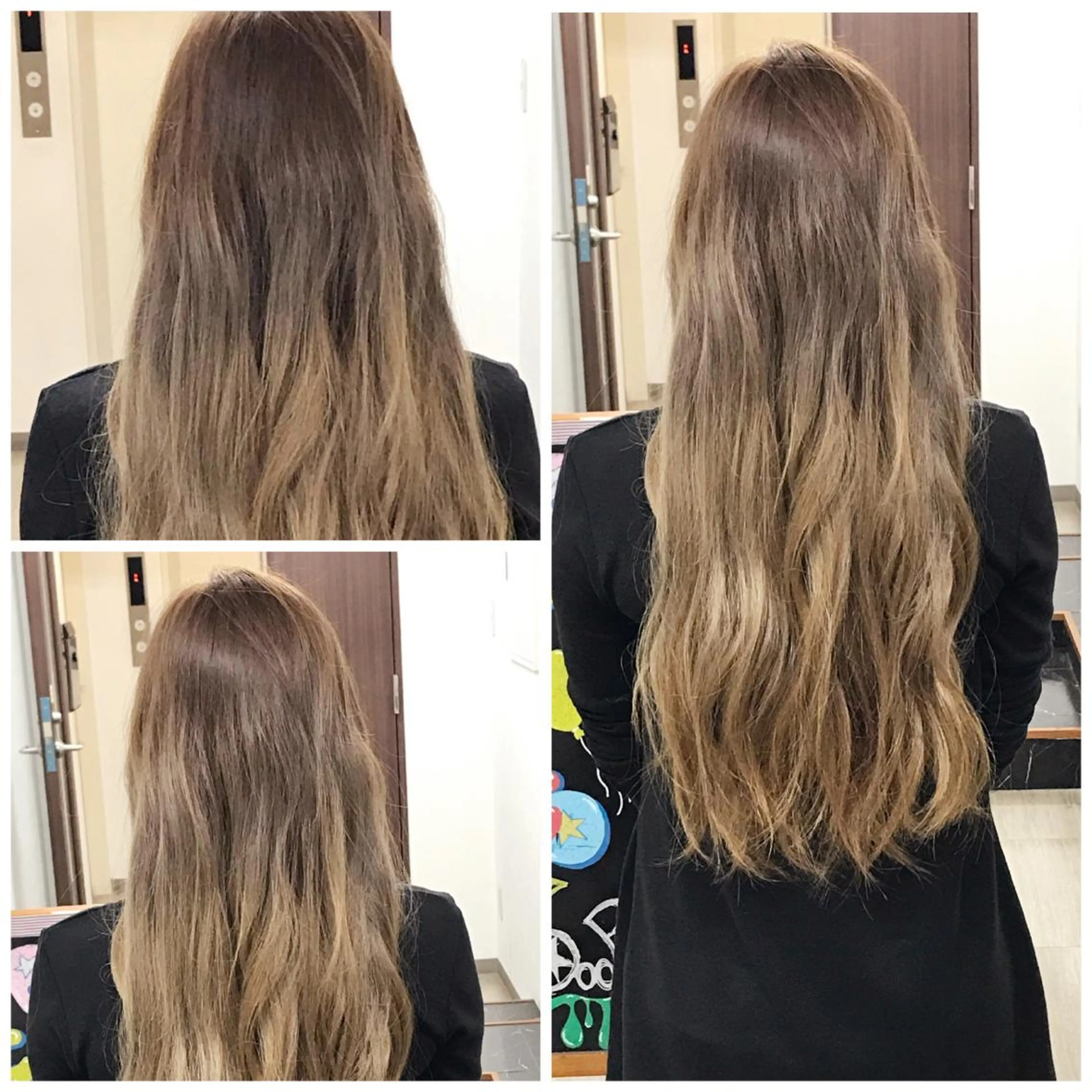 ロング カラー グラデーションカラー ハイトーンカラー ヤナ マネージャーのヘアスタイル