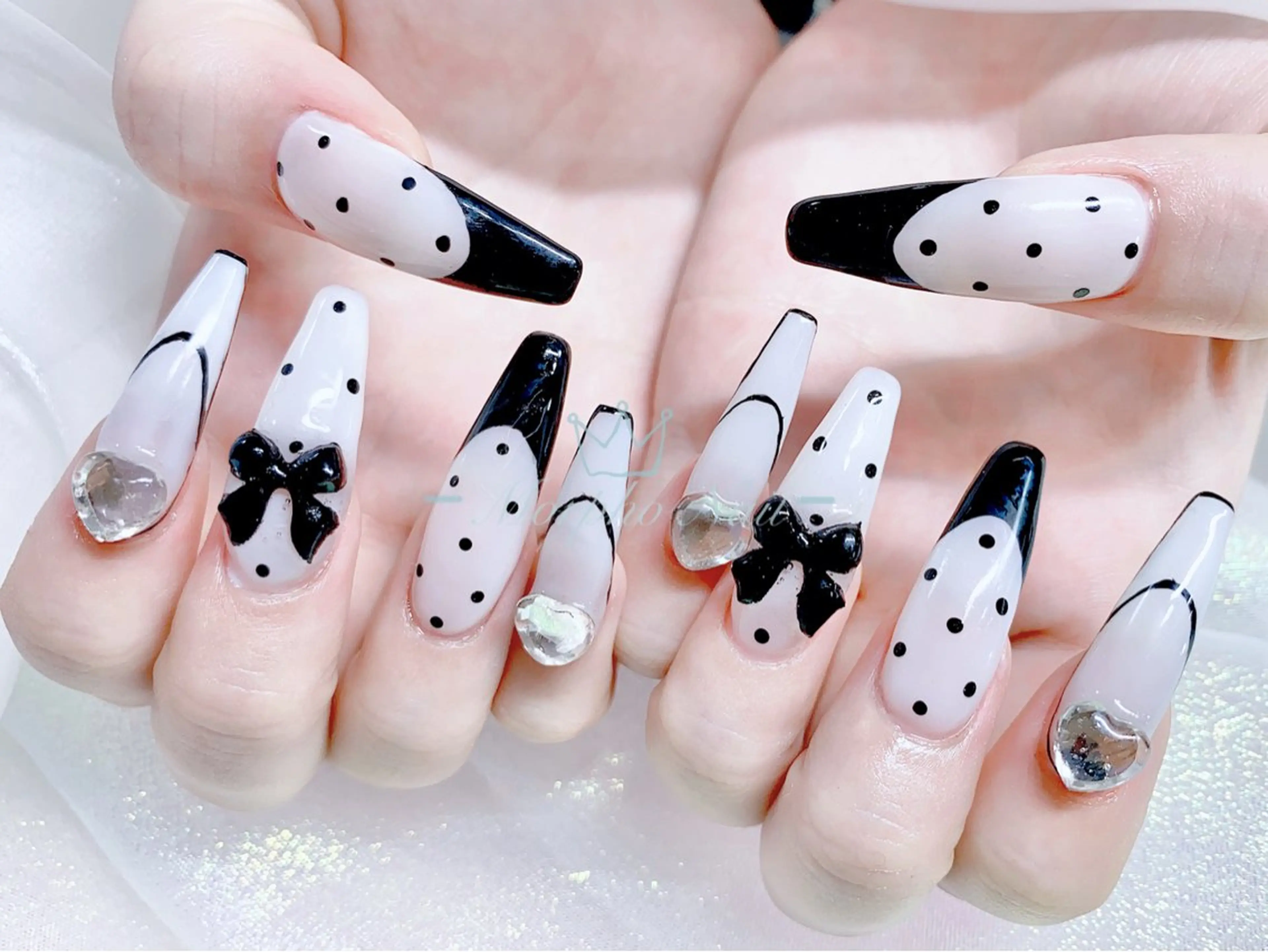 ネイル 長さ出し ジェルネイル キラキラネイル 大理石ネイル(マーブル) ニュアンスネイル ハンドネイル Morpho nailのネイルデザイン