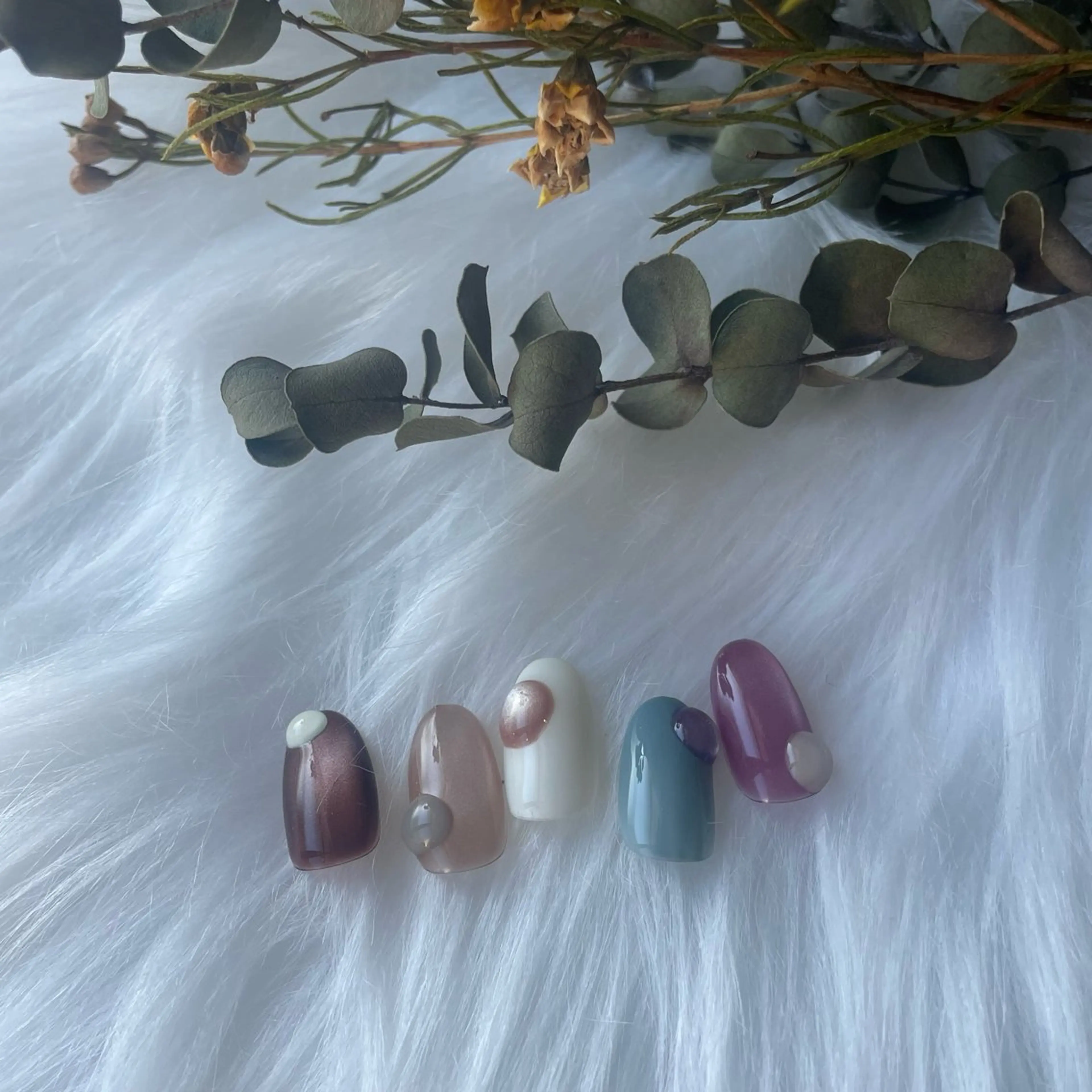 ネイル ブルー フレンチネイル キラキラネイル マグネットネイル ニュアンスネイル ハンドネイル timtam --sakiのネイルデザイン