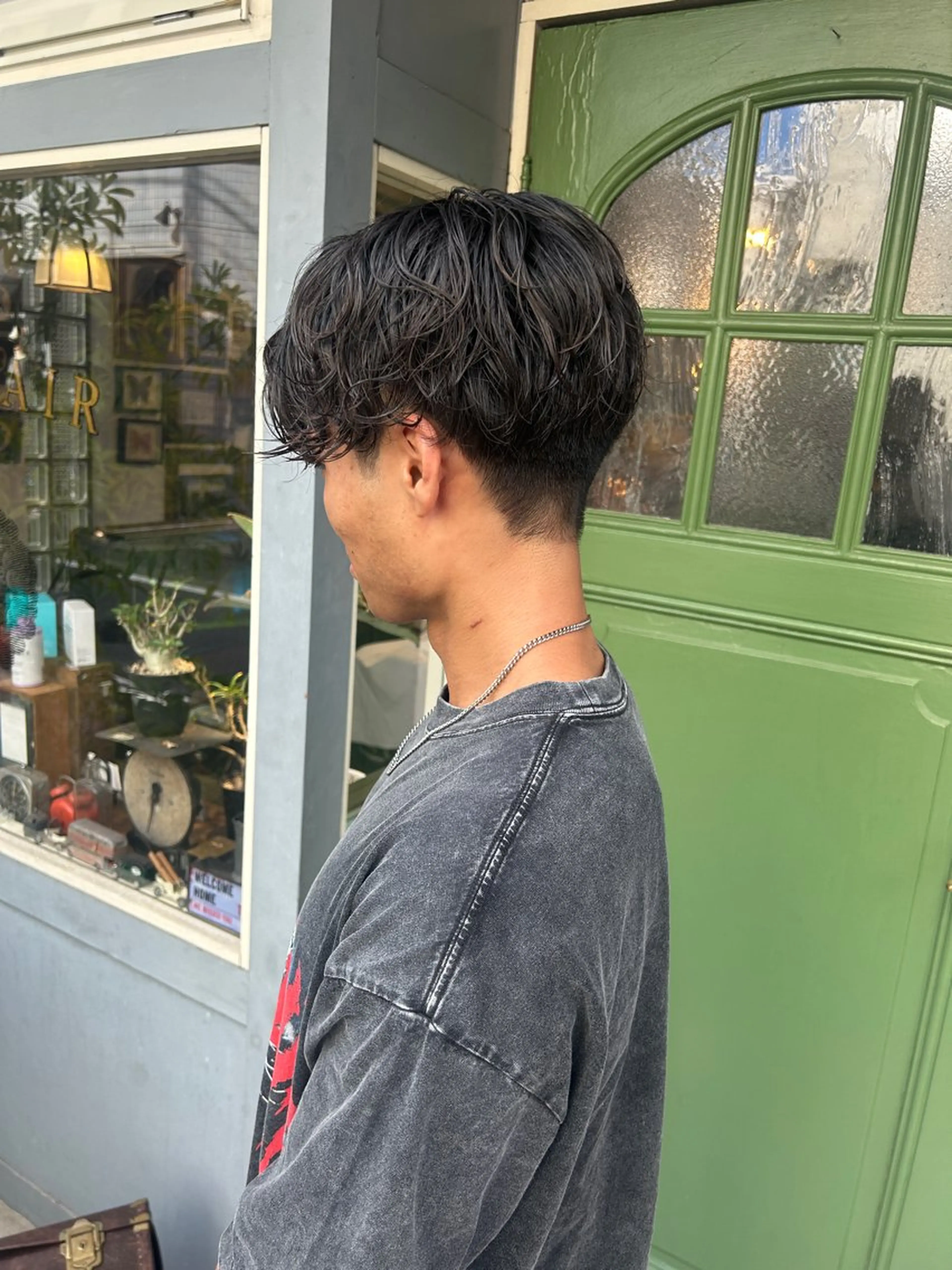 ショート パーマ メンズ カット パーマ 清水千優/パーマ/透 明感カラー/メンズのヘアスタイル