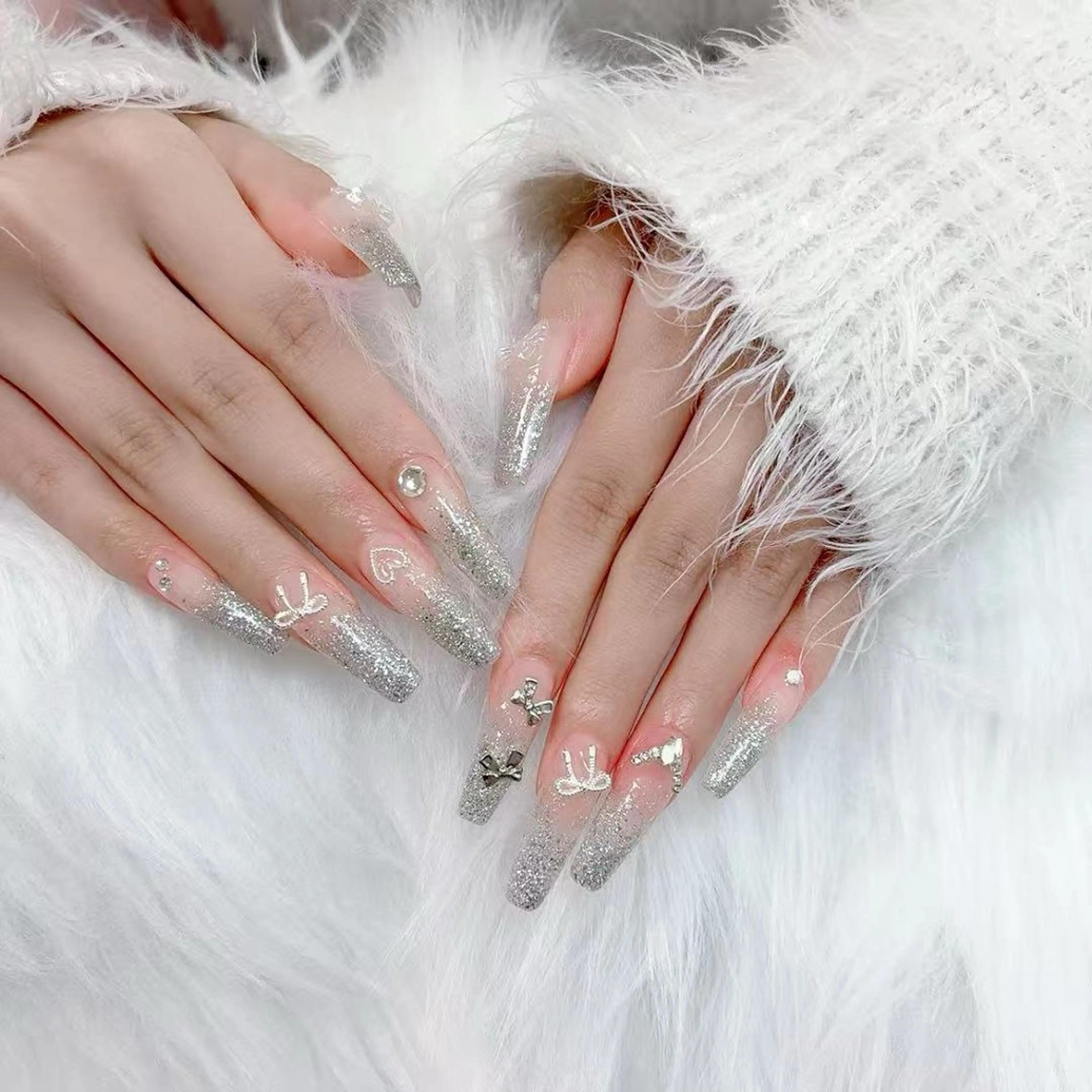 ネイル アニマル柄 チークネイル フラッシュネイル フットネイル フレンチネイル ハンドネイル 長さだし/持込/ ins風ネイル/Umのネイルデザイン