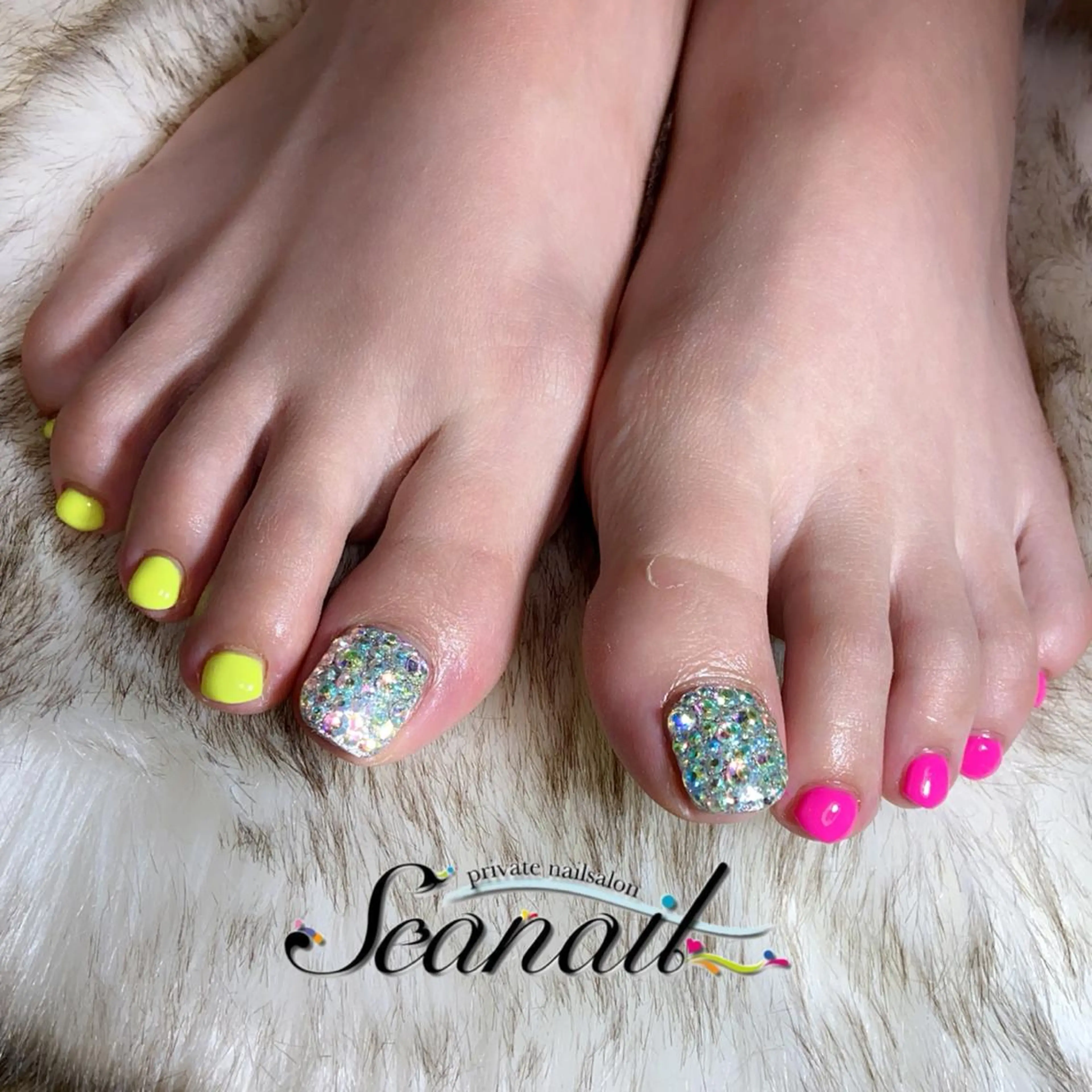 ネイル アートネイル フットネイル ジェルネイル 持ち込み ピンク 小尾 栞のネイルデザイン