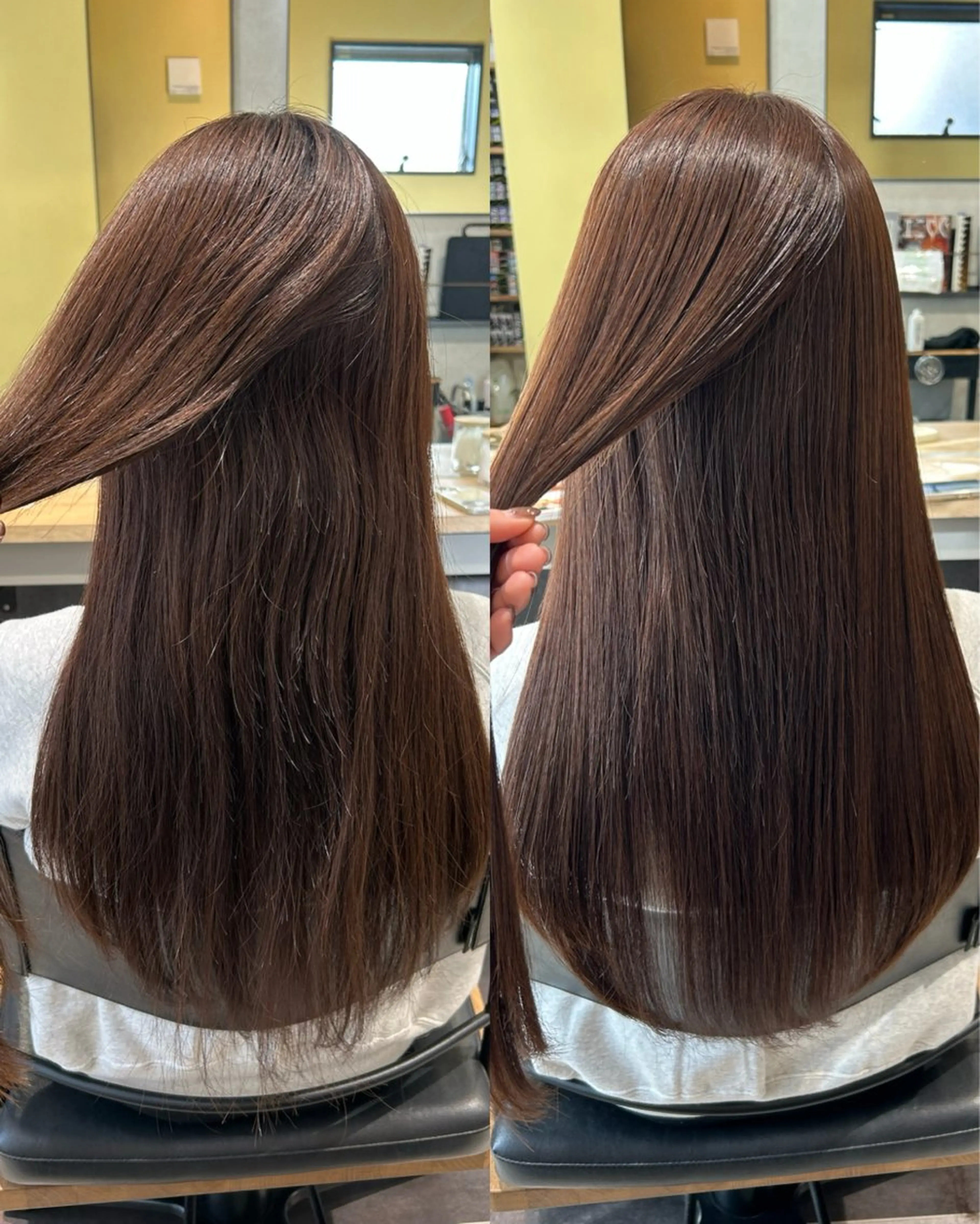 ロング パーマ 髪質改善 ストレートパーマ カット 縮毛矯正 トリートメント hub hair レイヤー/透明感のヘアスタイル