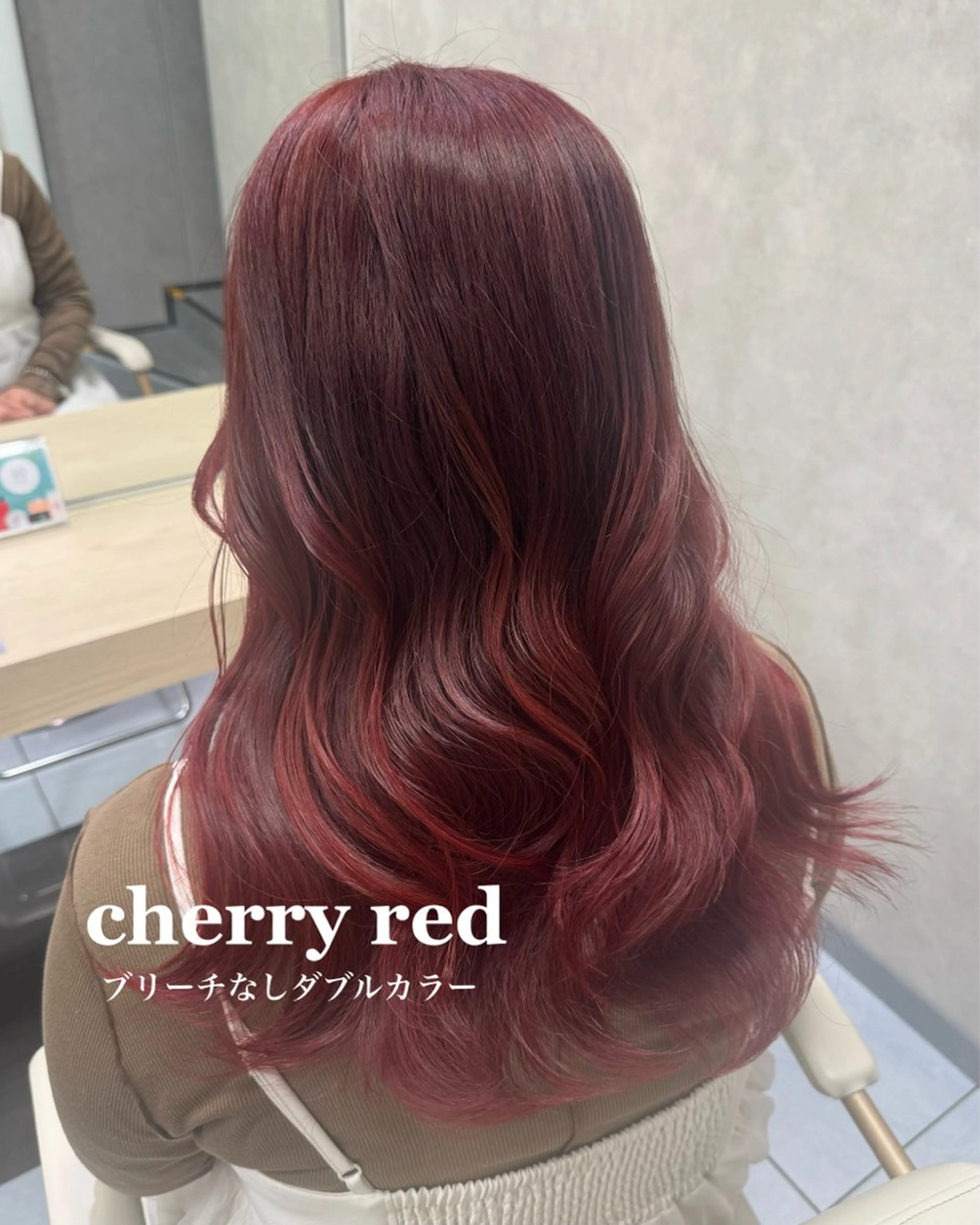 ロング カラー カット ヘアカラー 韓国レイヤーカット/ くすみカラー/モモのヘアスタイル